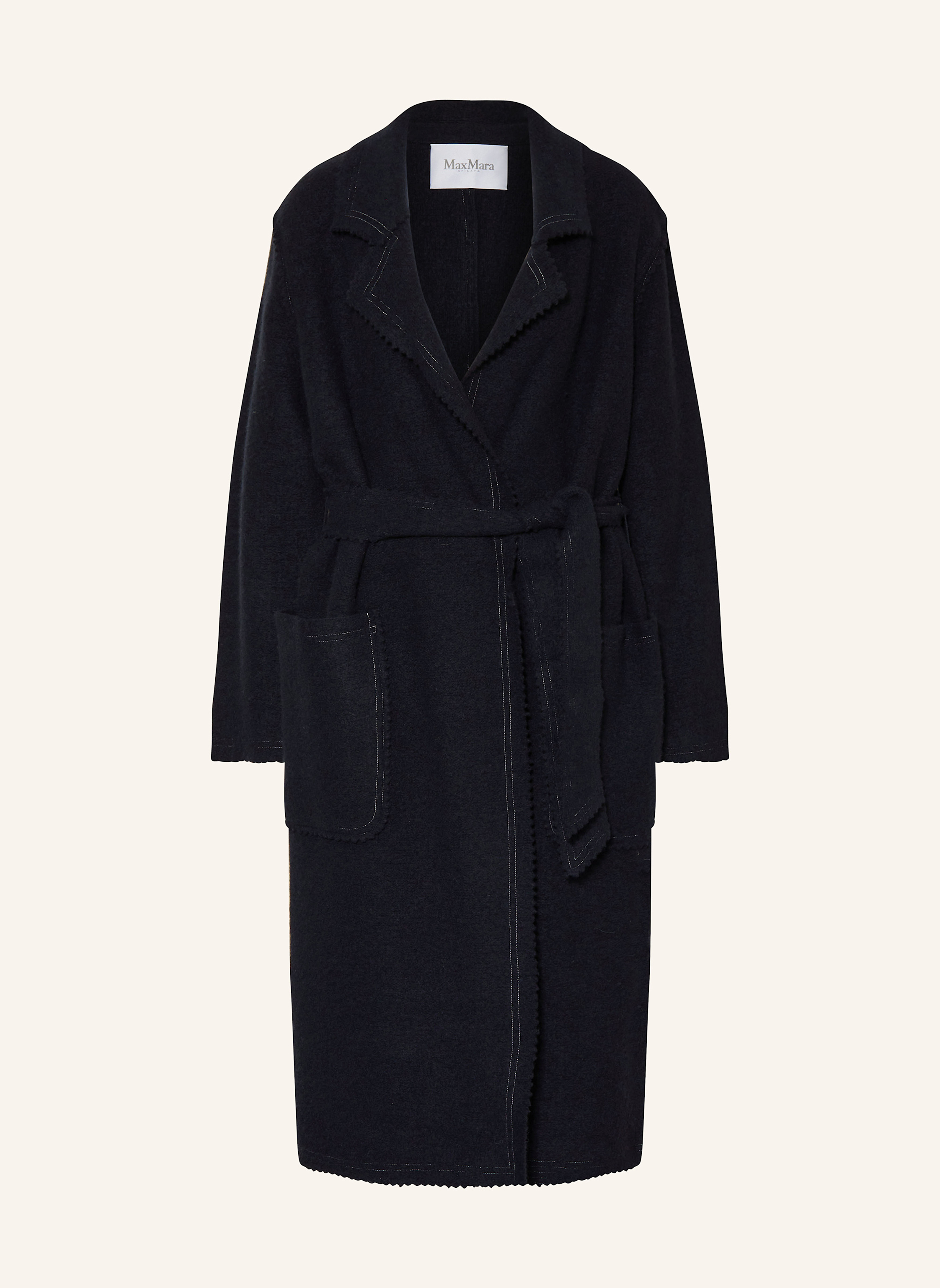 Max Mara JENE wool coat with cashmere in dark blue