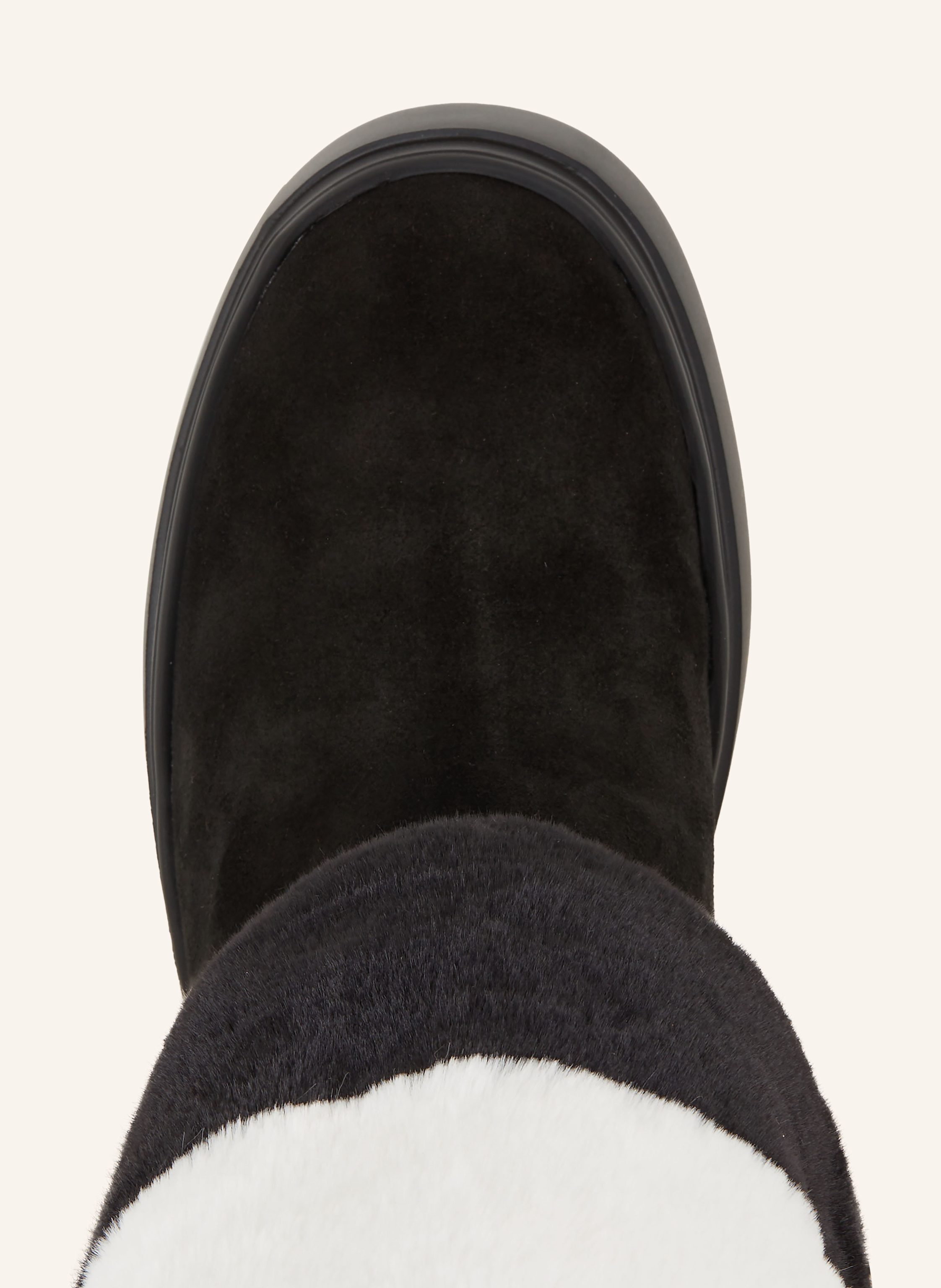 Thumbnail - Casadei Plateau-Boots Mit Kunstfell schwarz