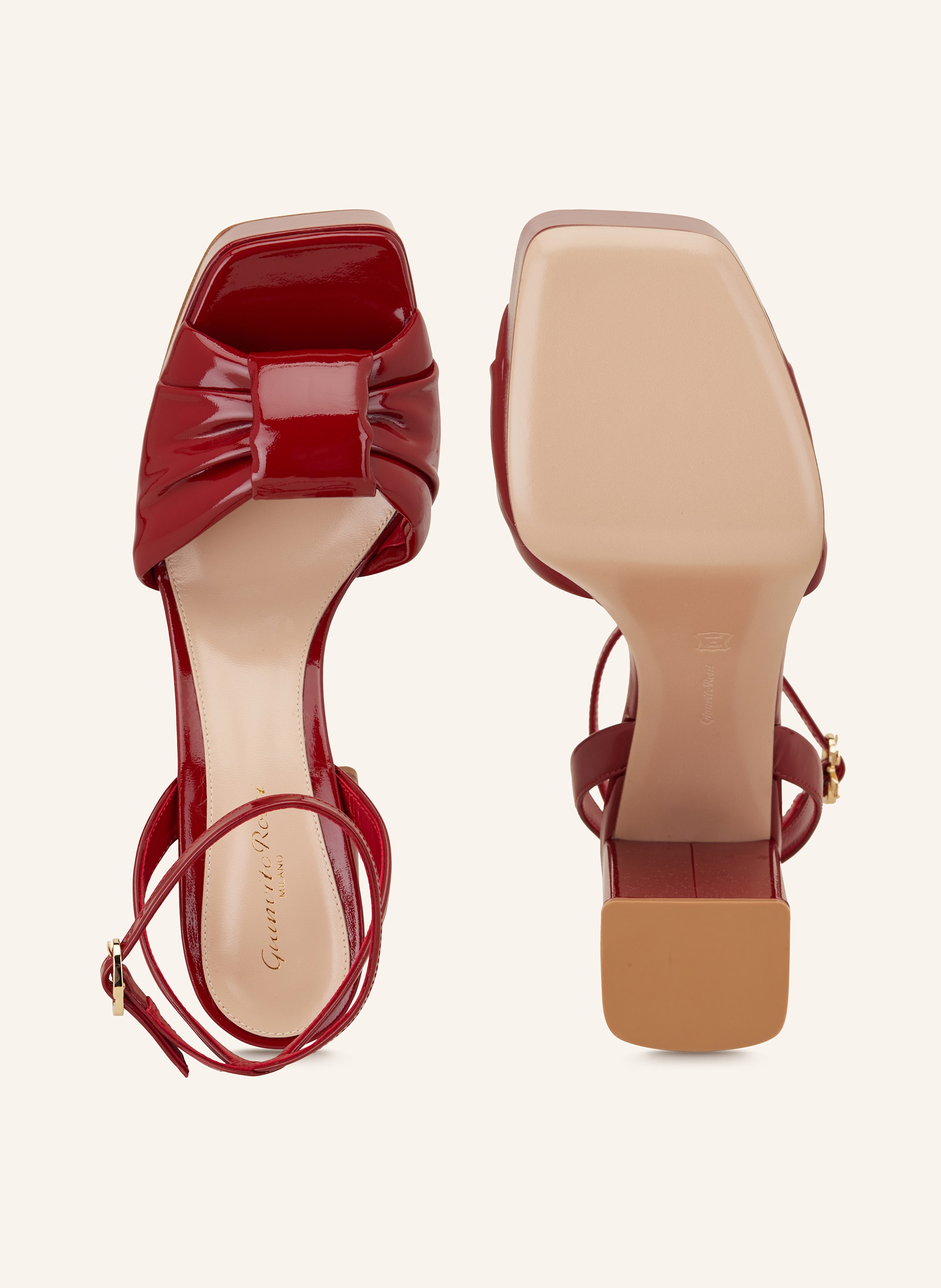 Thumbnail - Gianvito Rossi Plateau-Sandaletten Nuit rot