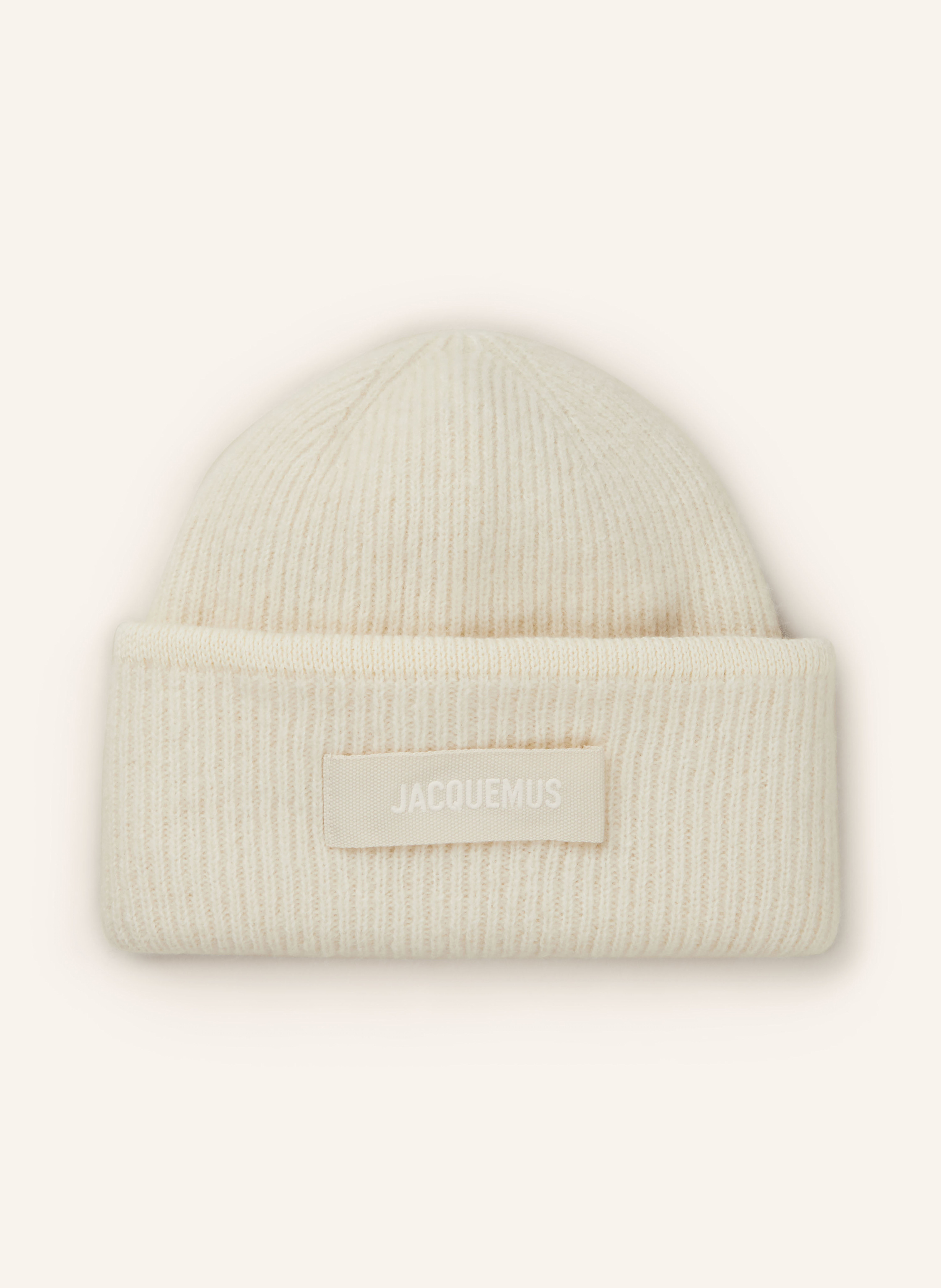 Jacquemus Jacquemus Mütze Le Bonnet Gros Grain Mit Alpaka weiss in ECRU