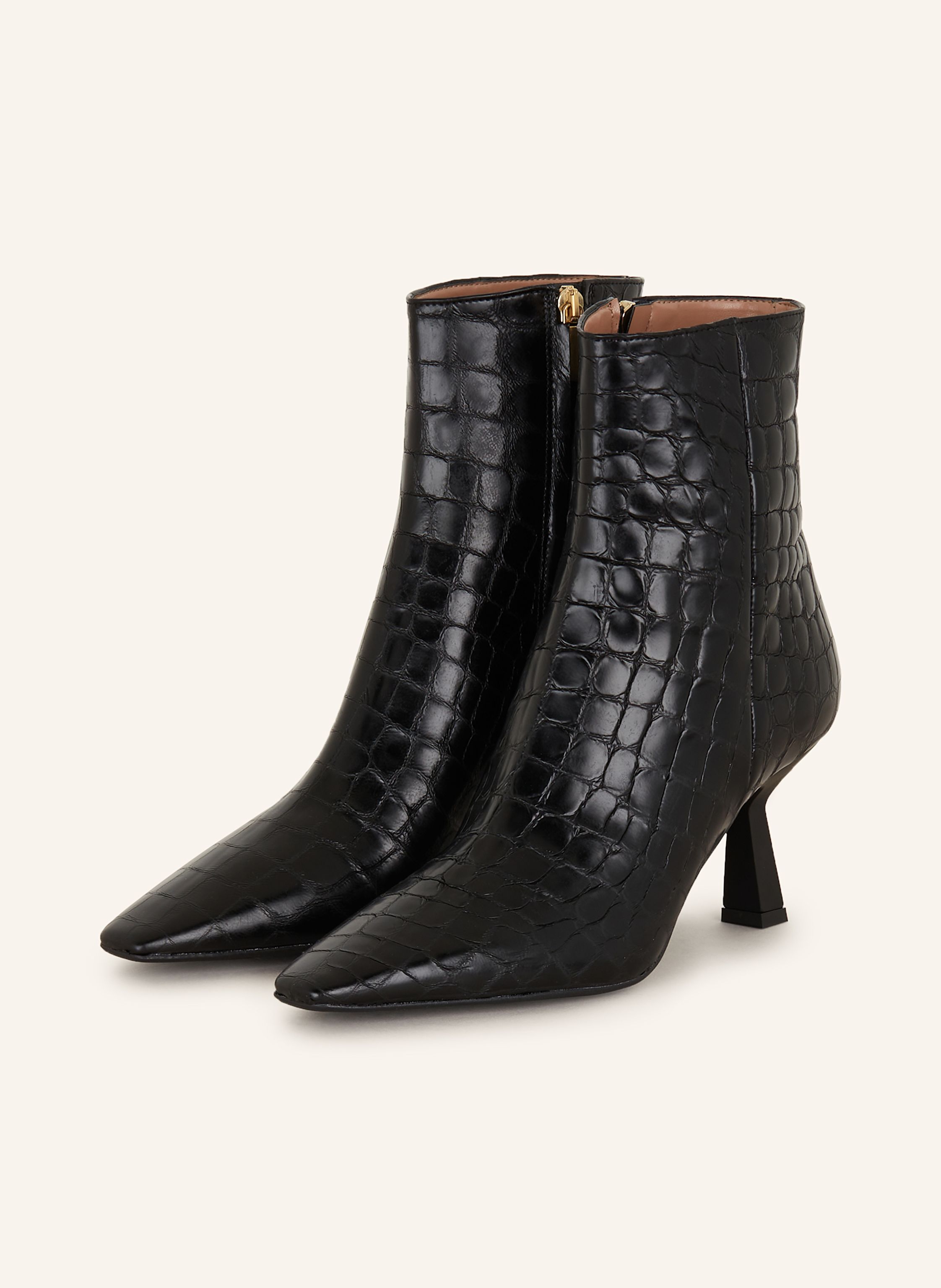 Black croc ankle boots store