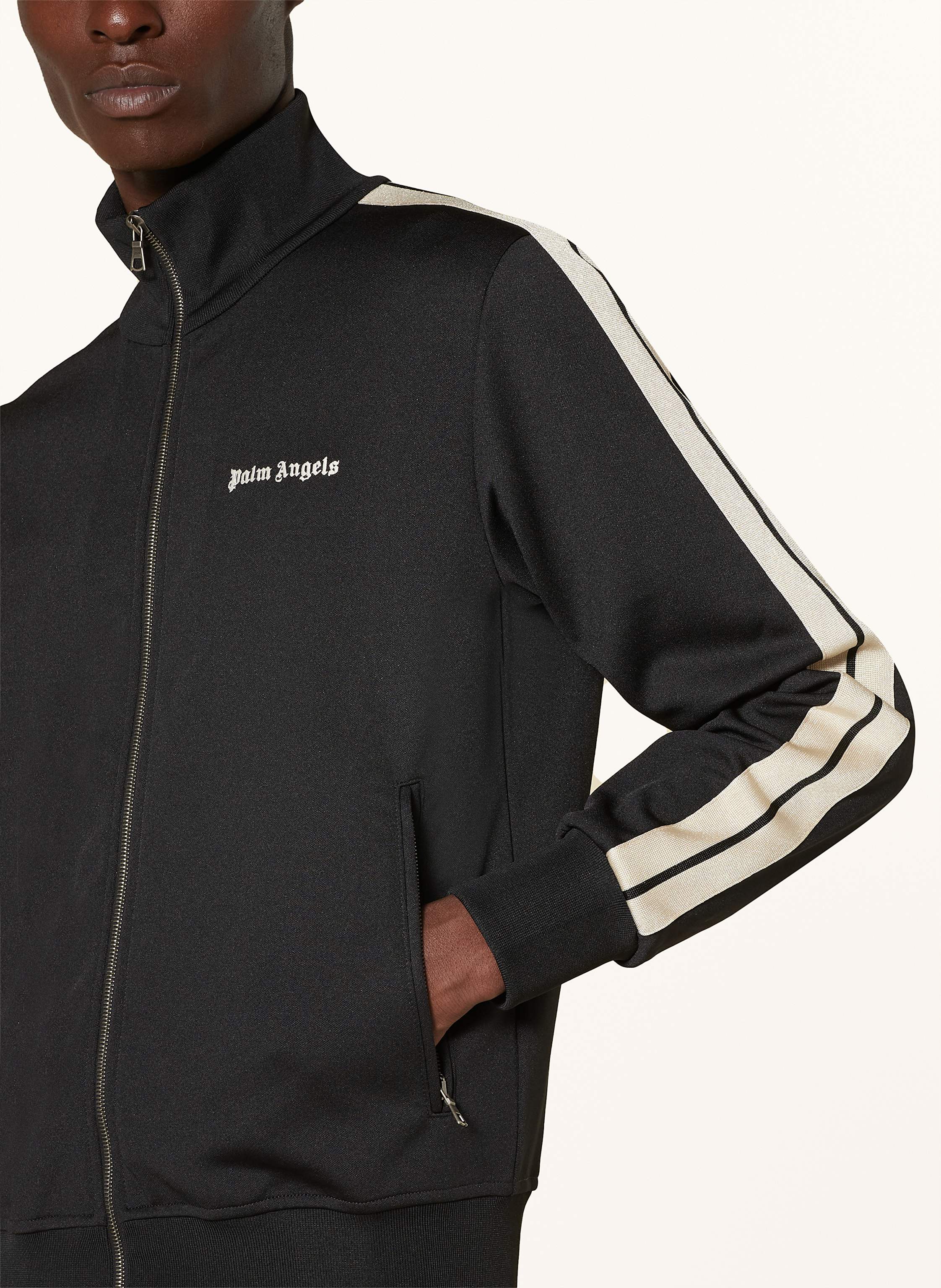 Thumbnail - Palm Angels Sweatjacke Mit Galonstreifen schwarz
