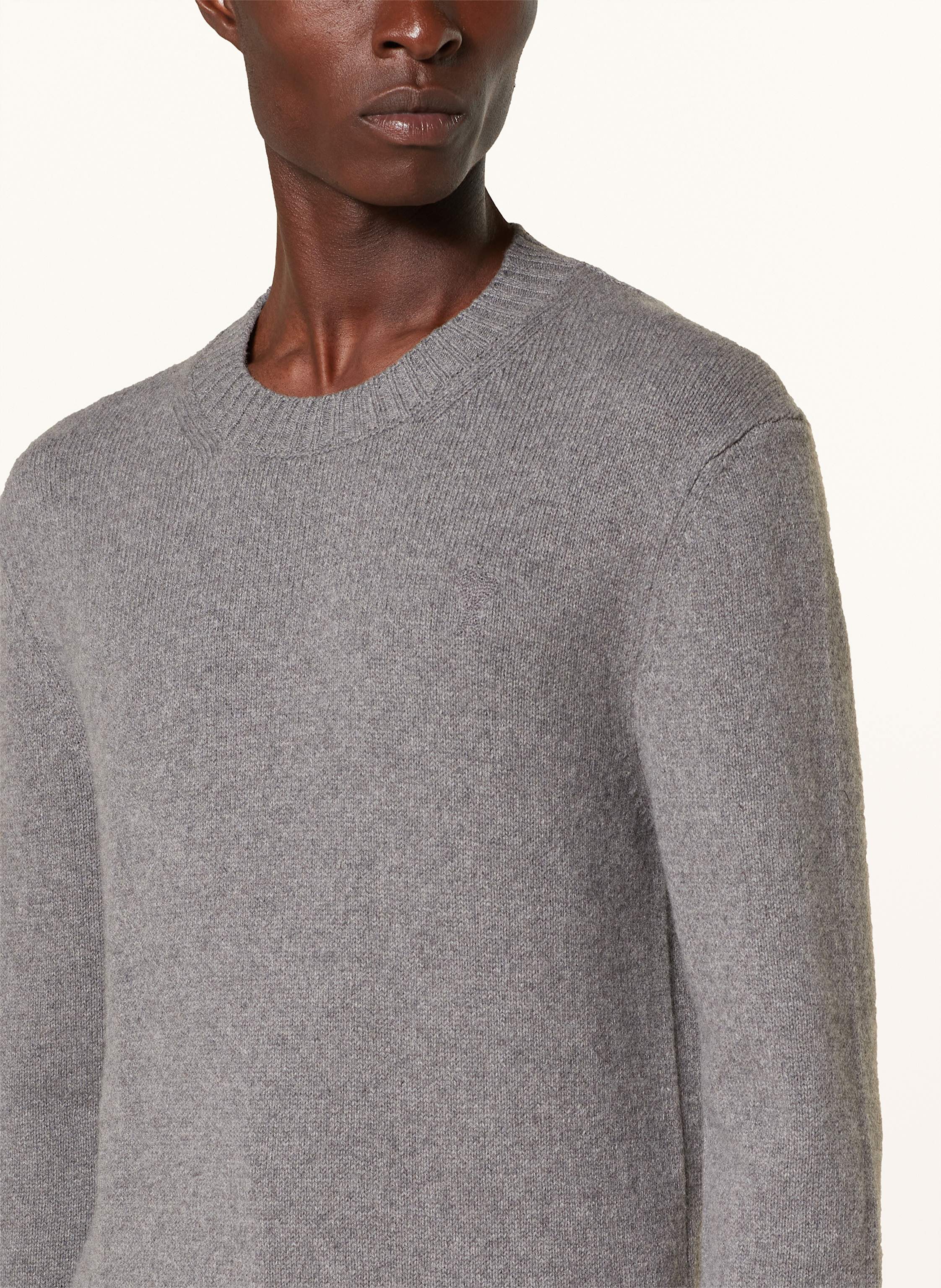 Thumbnail - Ami Paris Cashmere-Pullover grau