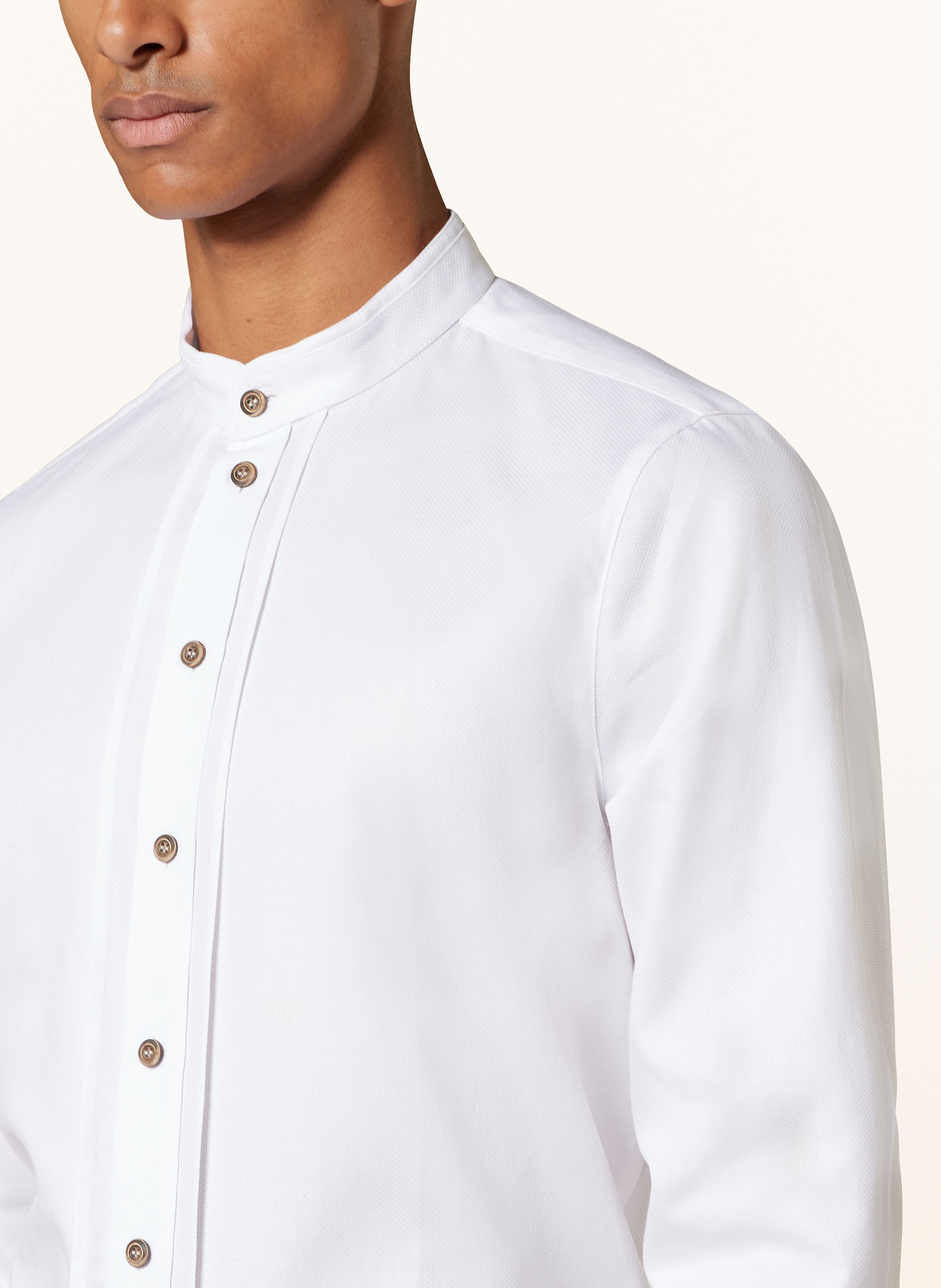 Thumbnail - Grasegger Trachtenhemd Kissing Regular Fit Mit Stehkragen weiss