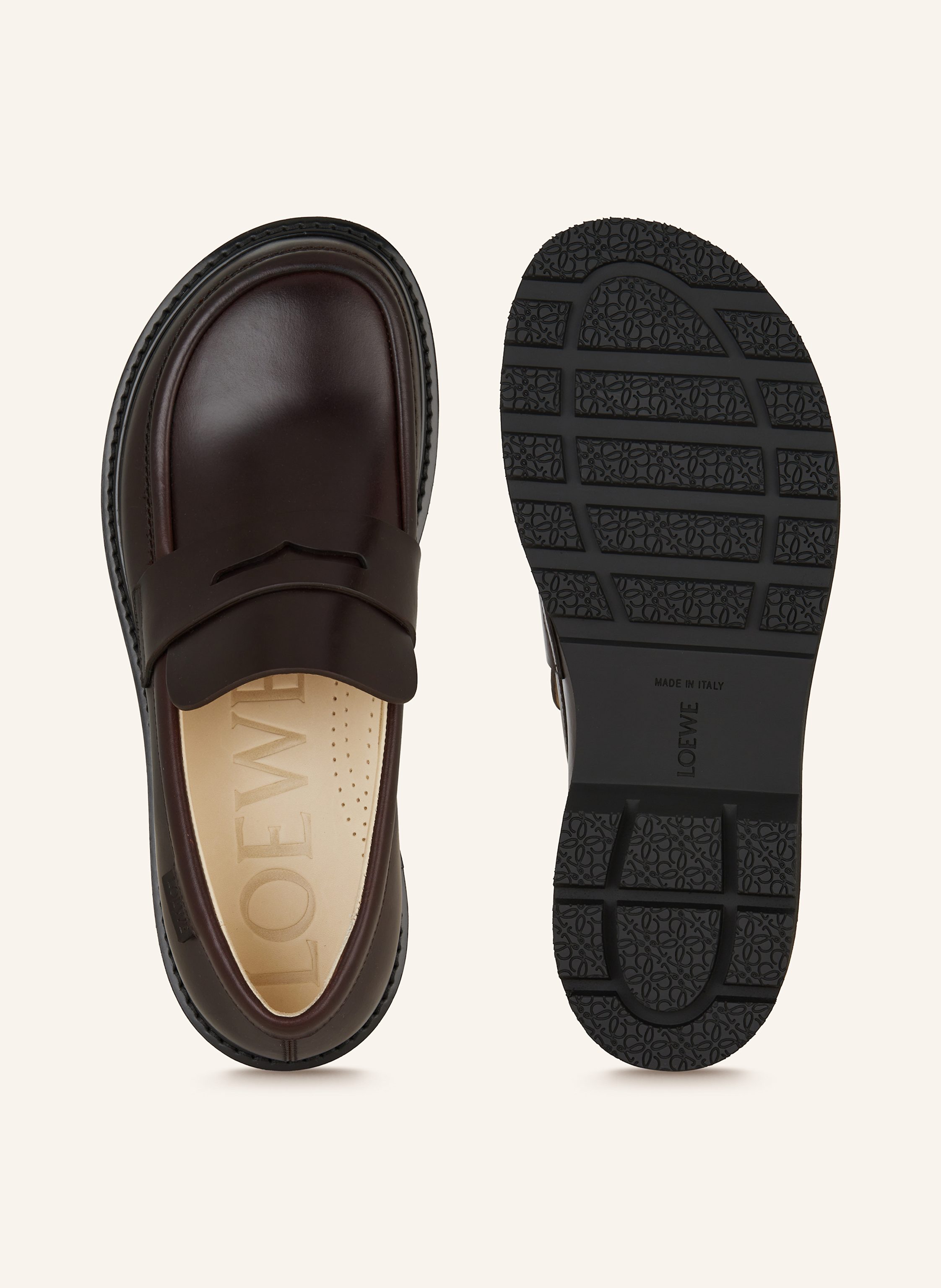 Thumbnail - Loewe Penny-Loafer Blaze braun