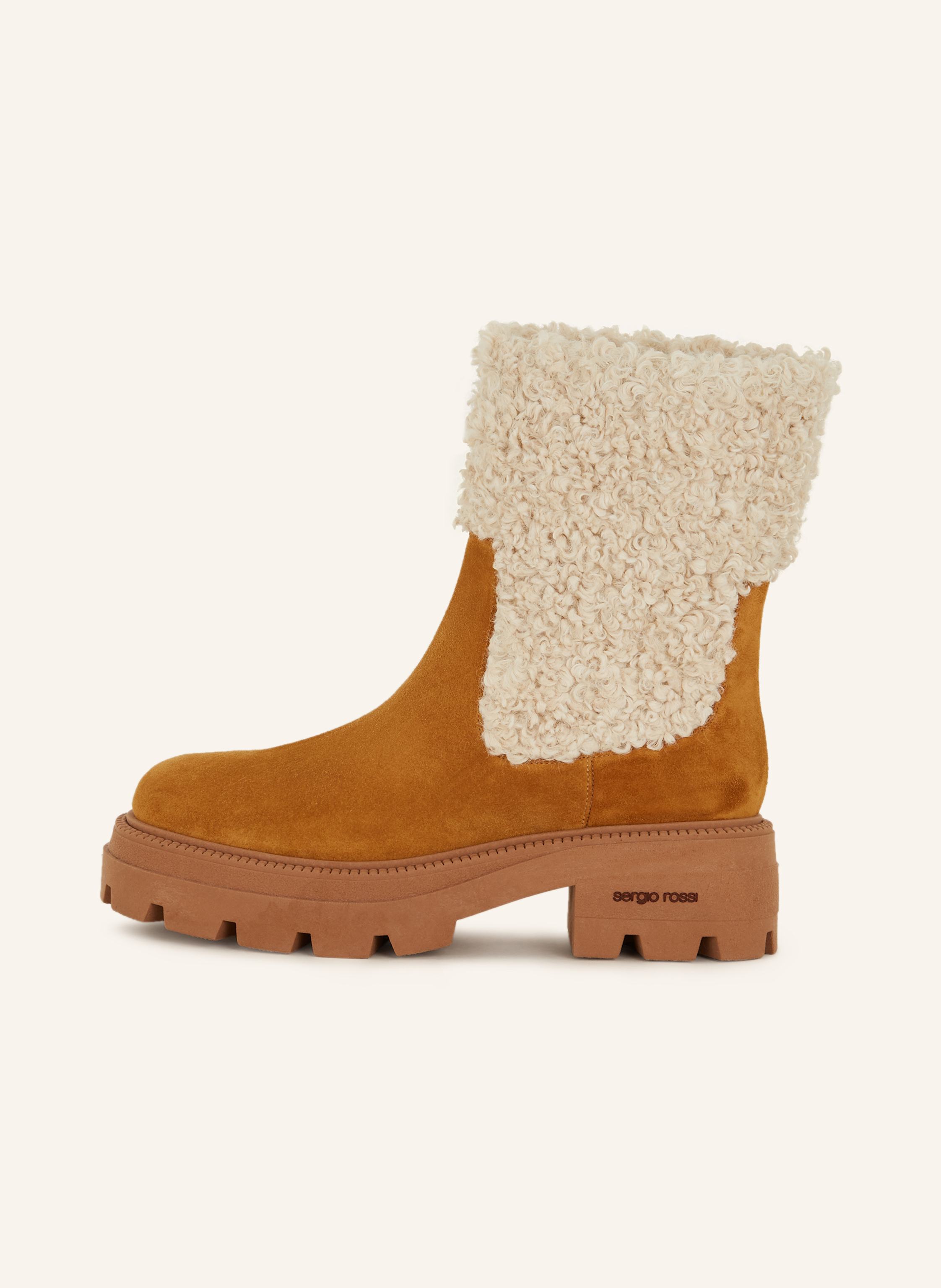 Thumbnail - Sergio Rossi Plateau-Boots braun