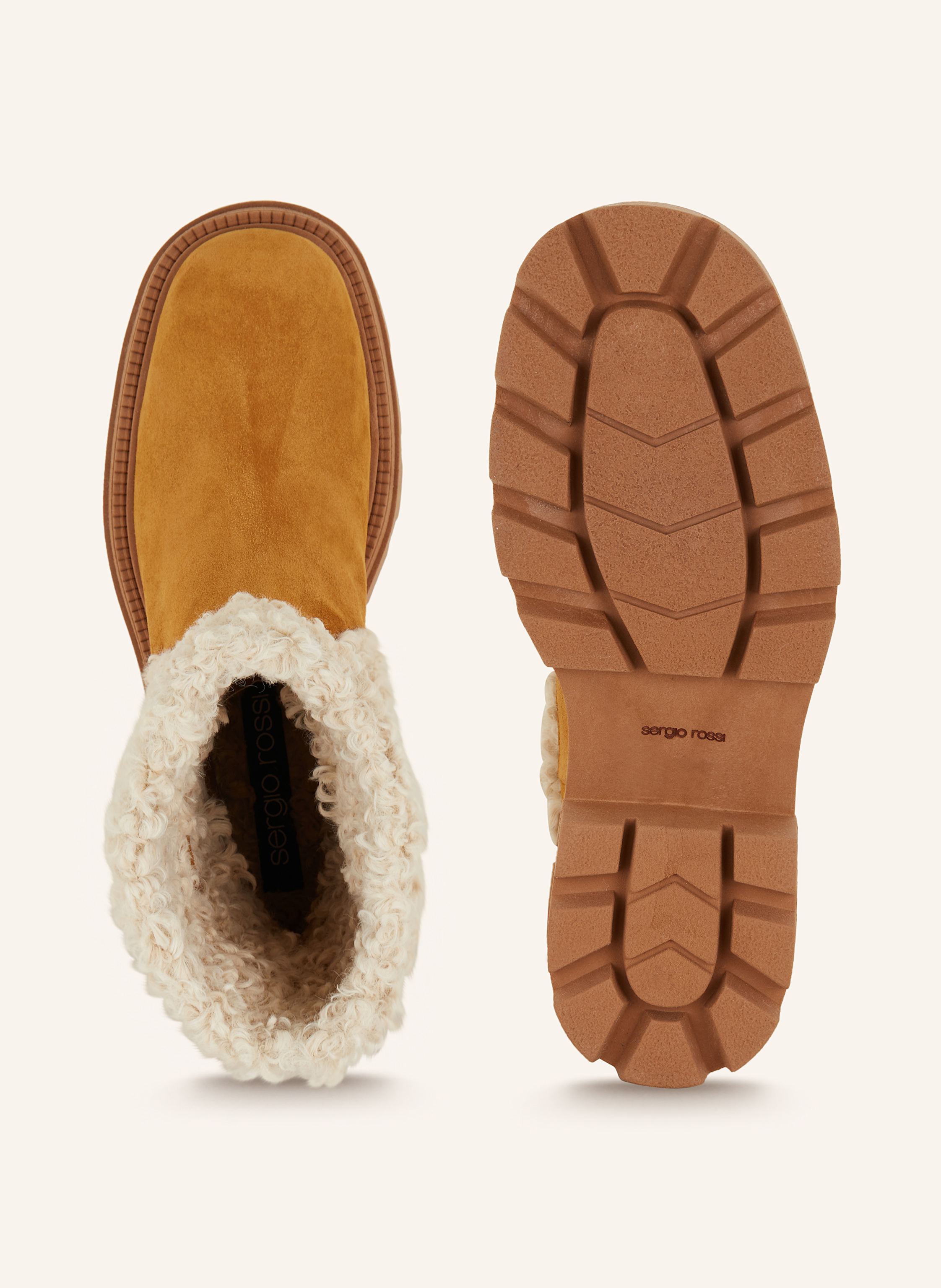 Thumbnail - Sergio Rossi Plateau-Boots braun