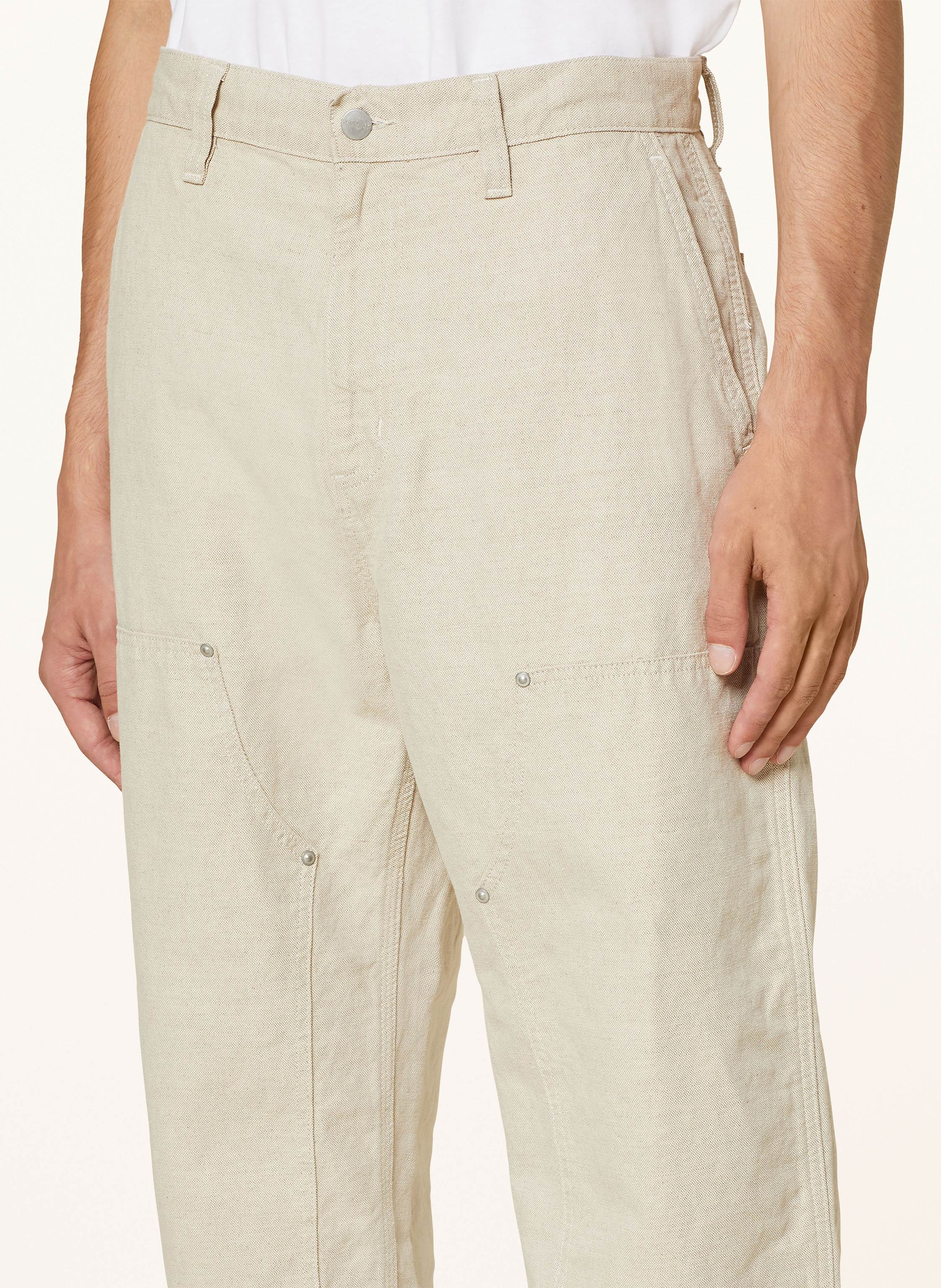 Thumbnail - Carhartt Wip Hose Walter Regular Fit Mit Leinen beige