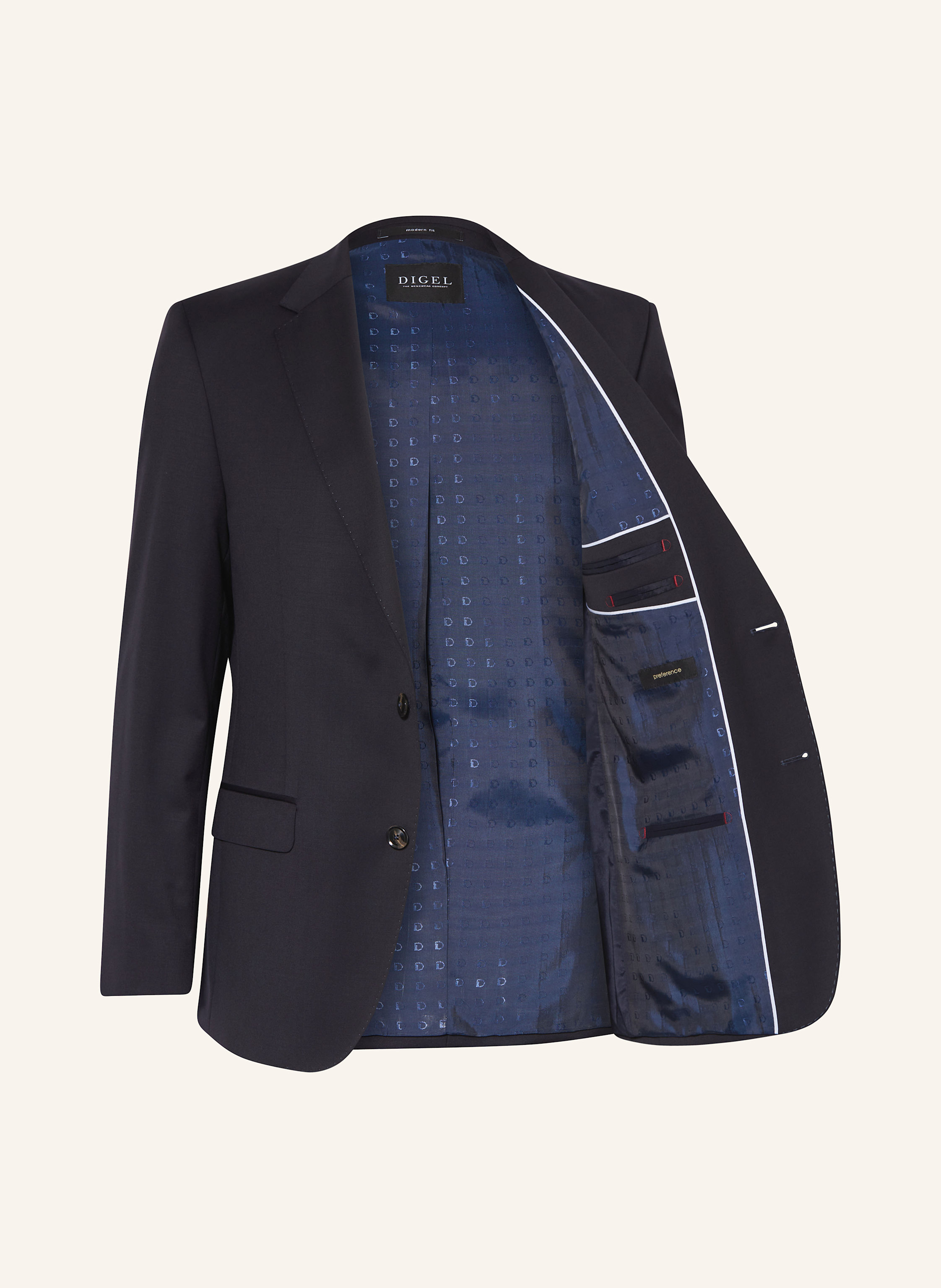 Thumbnail - Digel Anzugsakko Duncan Regular Fit blau
