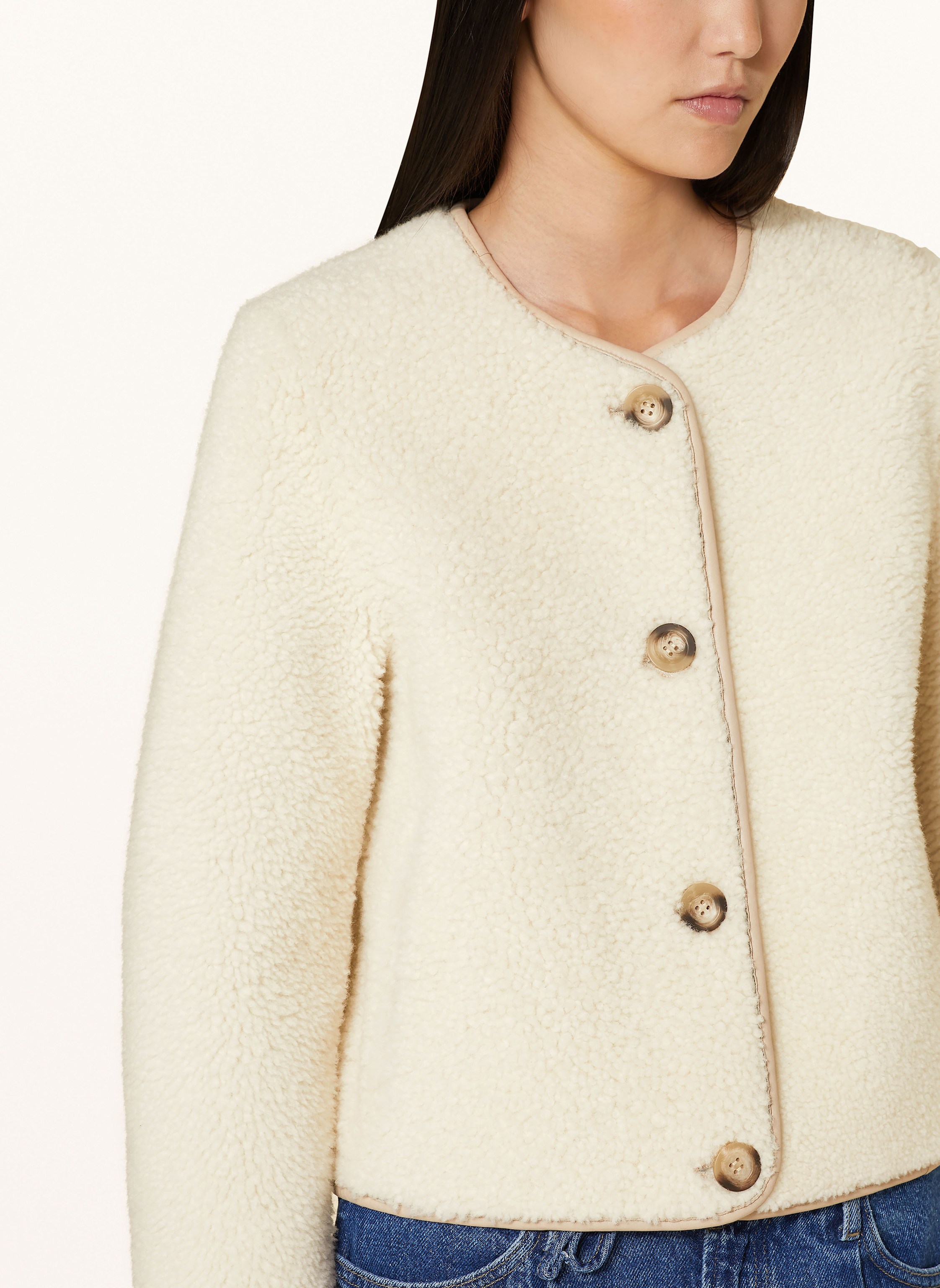 Thumbnail - Mrs & Hugs Lederjacke Zum Wenden weiss