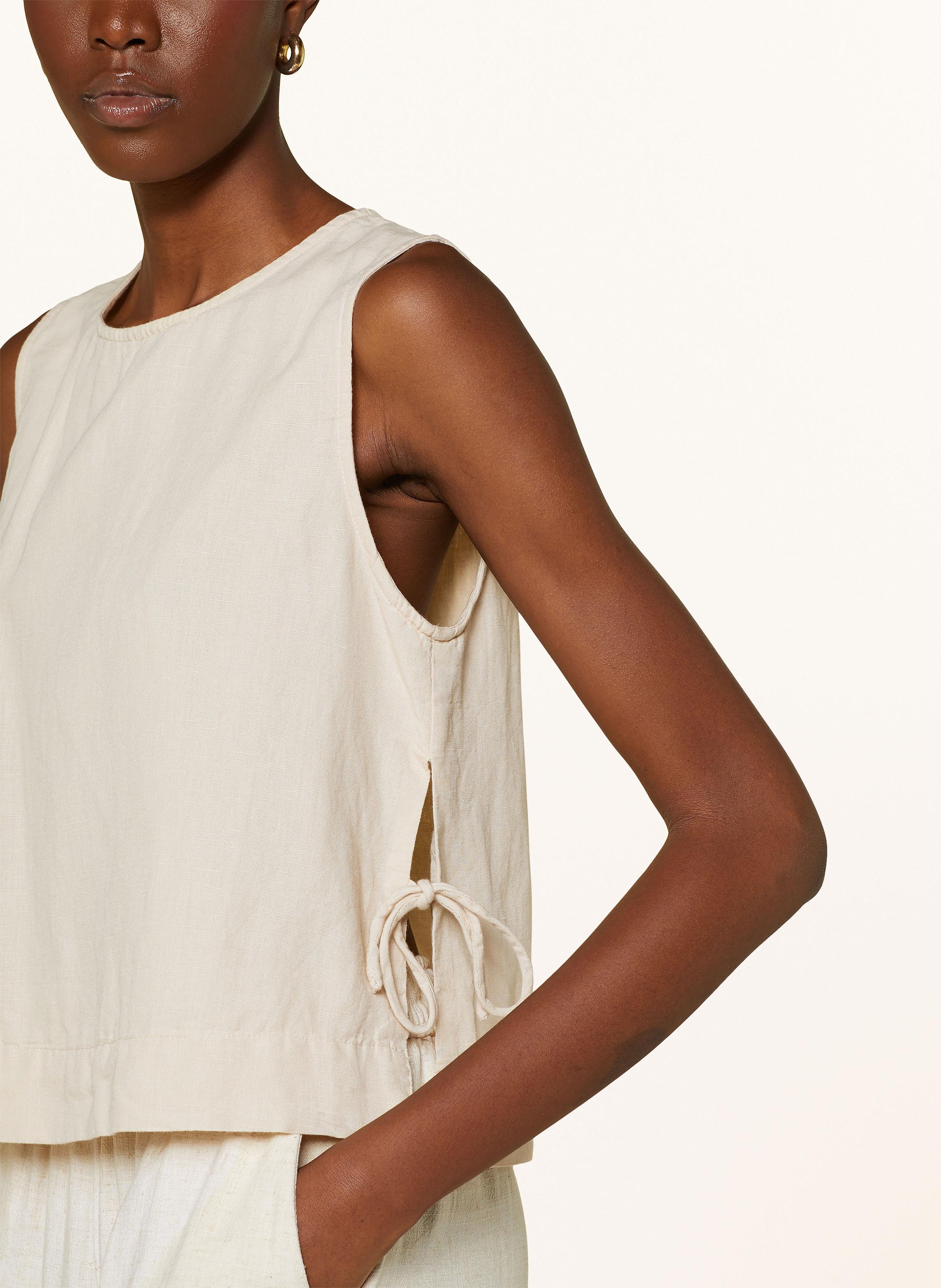 Thumbnail - Neo Noir Top Svetlana Mit Leinen beige