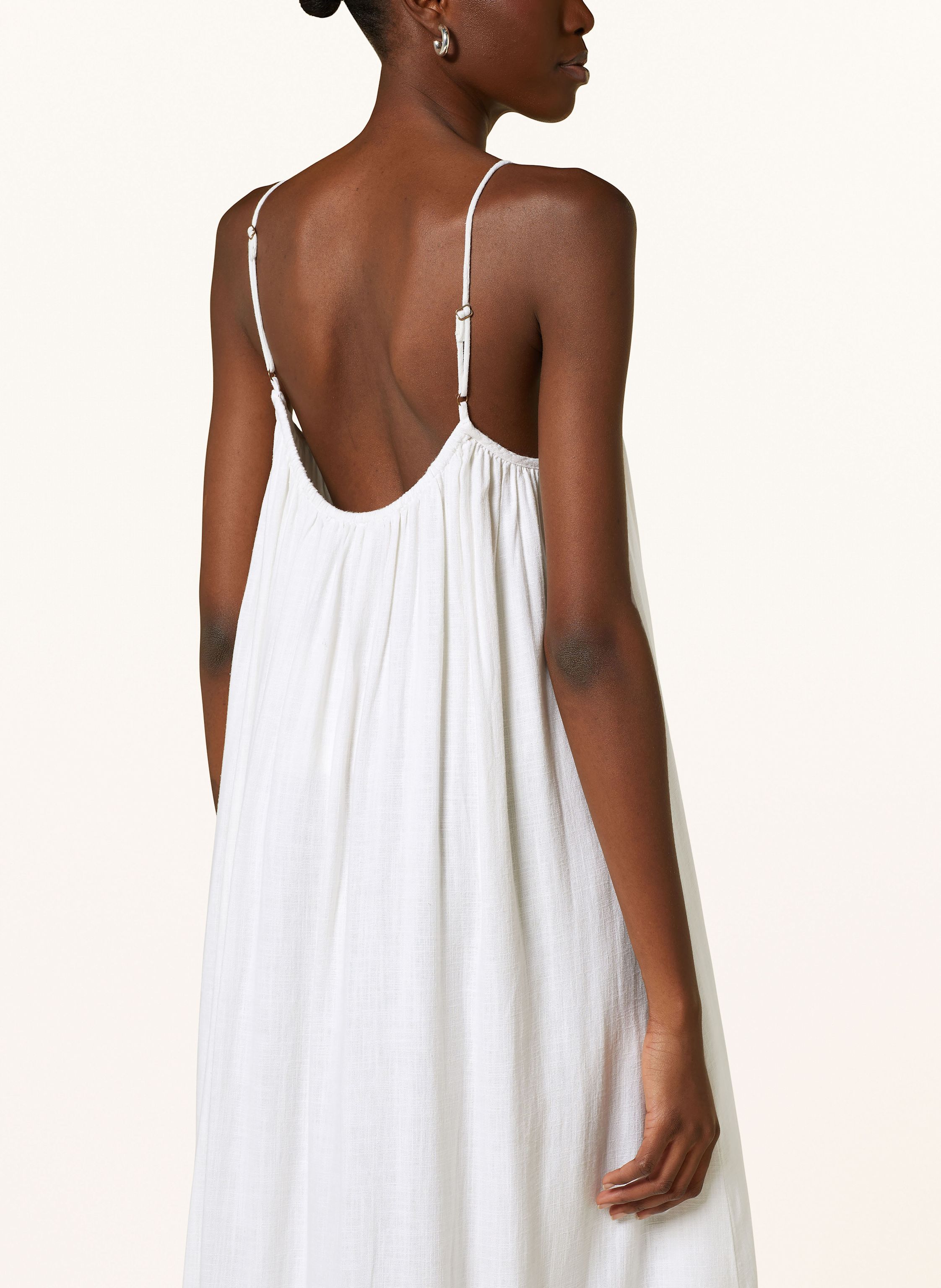 Thumbnail - Neo Noir Kleid Allie Mit Leinen weiss