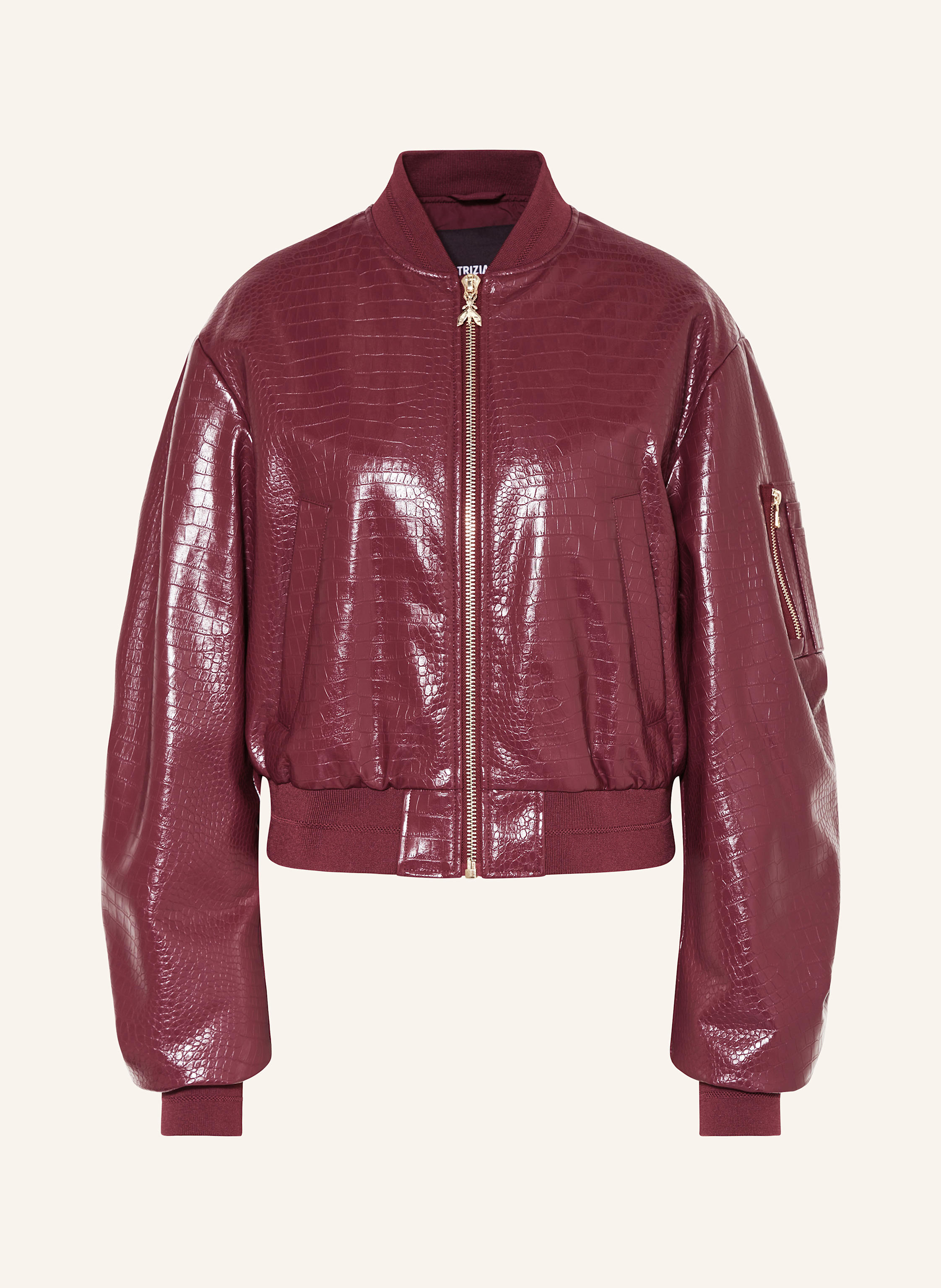 PATRIZIA PEPE Jacket in leather look in fuchsia