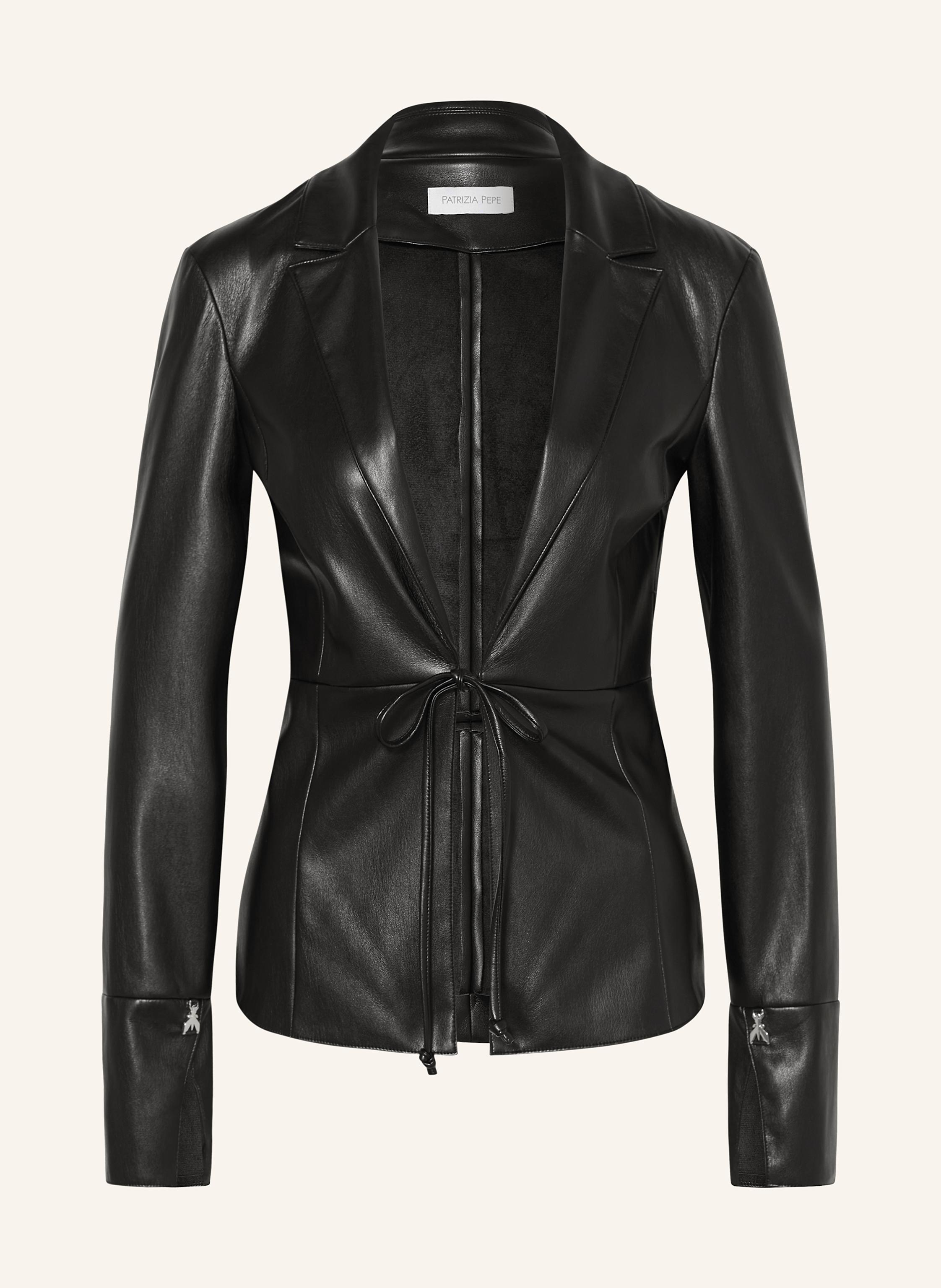 ブランドバッグ 人気ランキング2025 in Jacket PEPE PATRIZIA leather black in look ジャケット・アウター