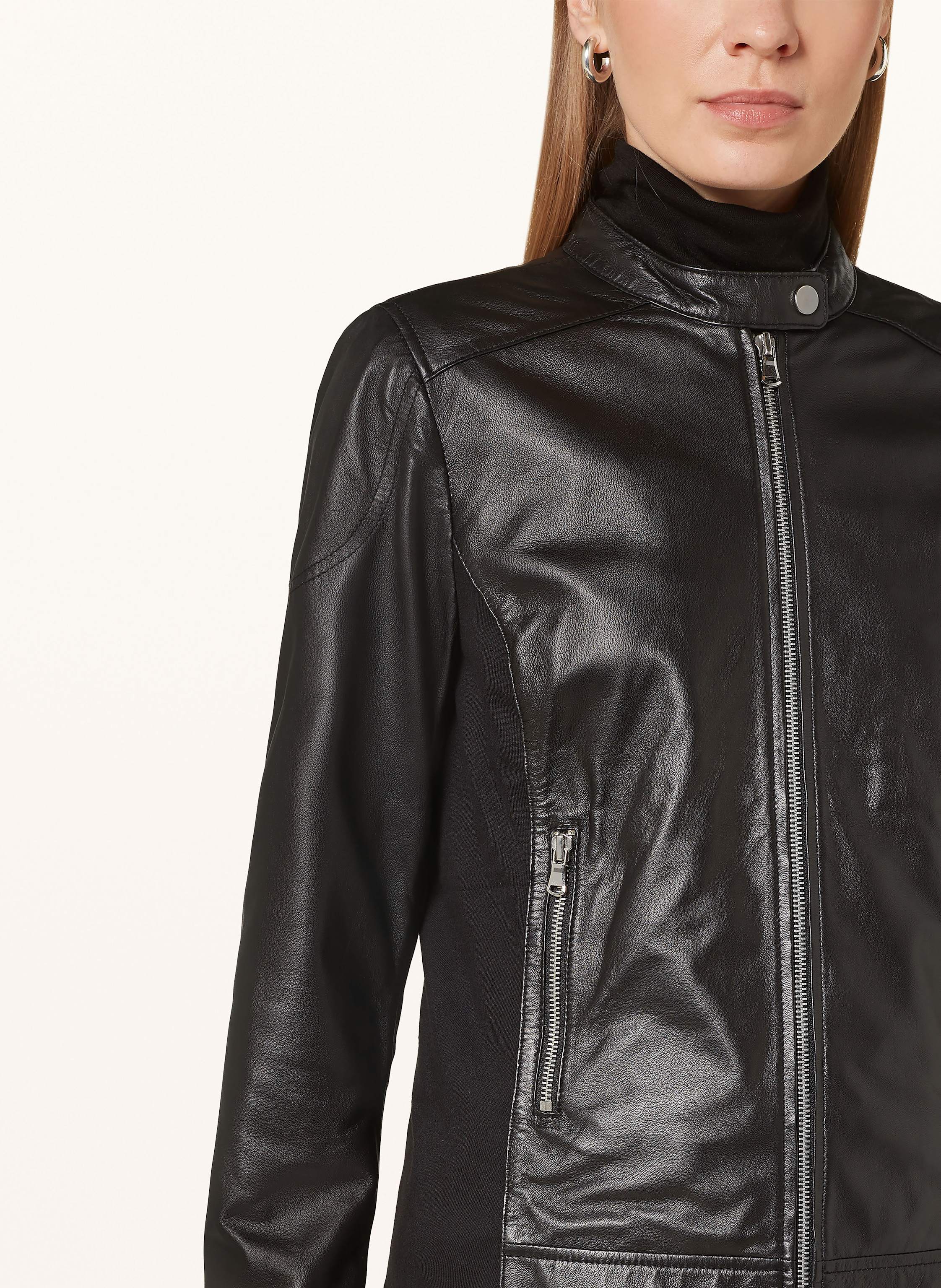 Thumbnail - Darling Harbour Lederjacke schwarz