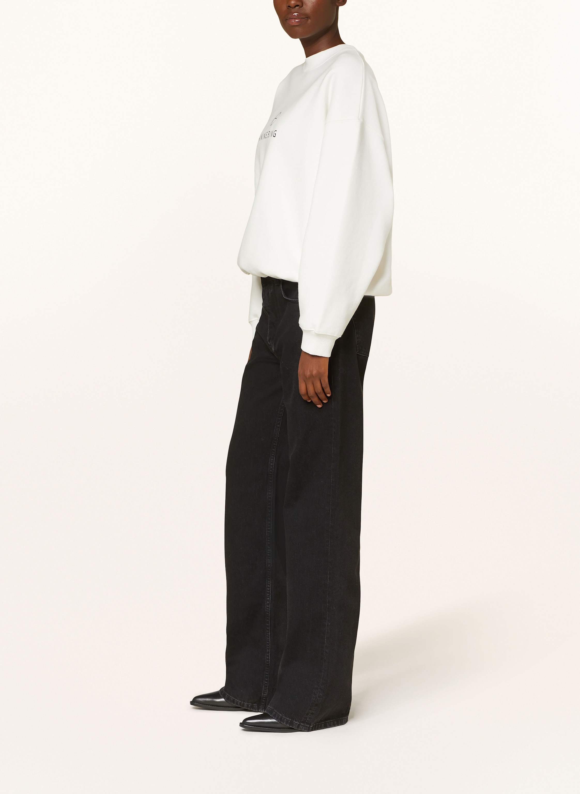 Thumbnail - Anine Bing Straight Jeans Hugh schwarz