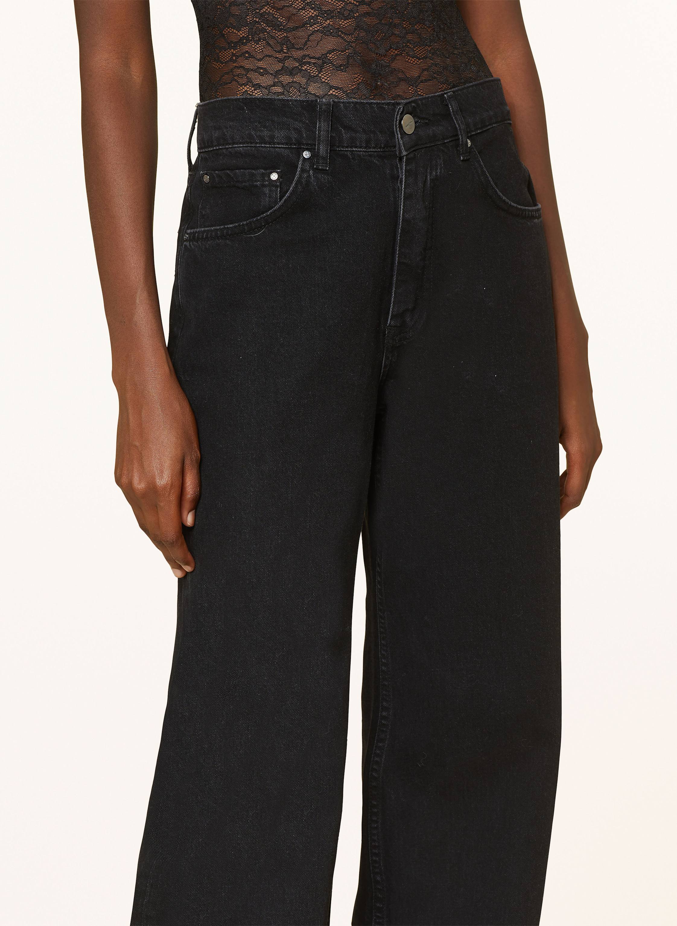 Thumbnail - Anine Bing Straight Jeans Hugh schwarz