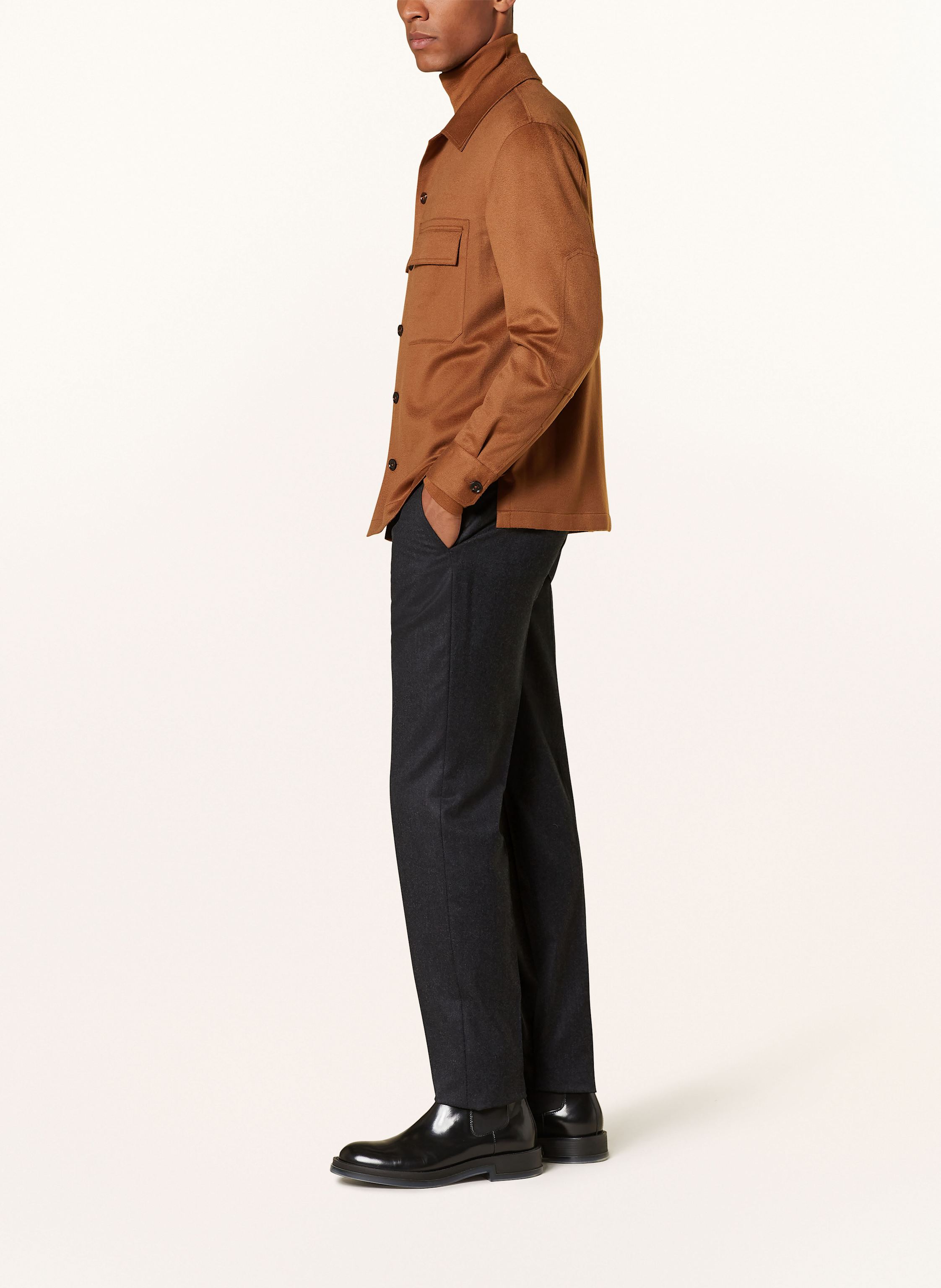 Thumbnail - Zegna Flanellhose Narrow Fit grau