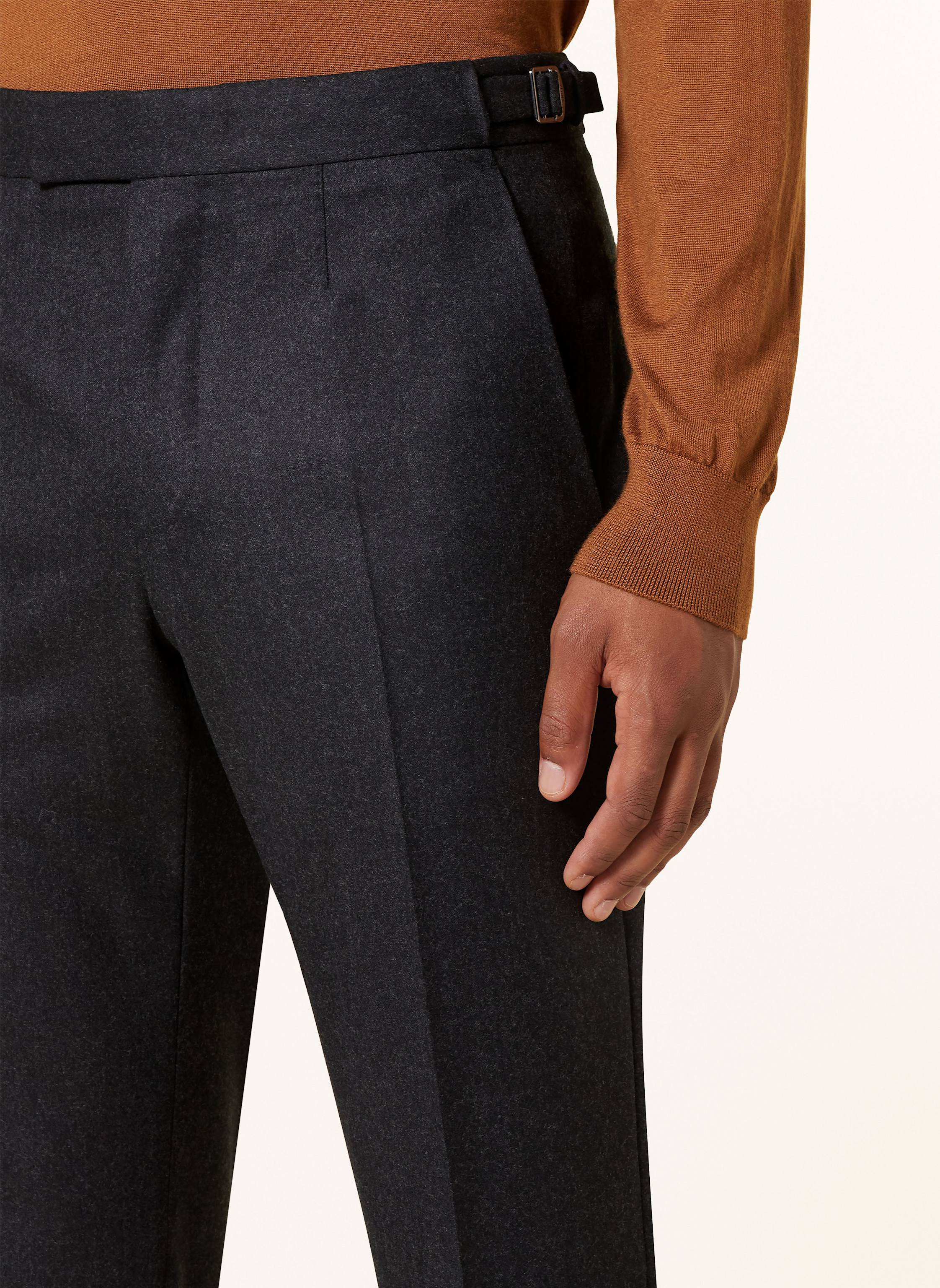 Thumbnail - Zegna Flanellhose Narrow Fit grau