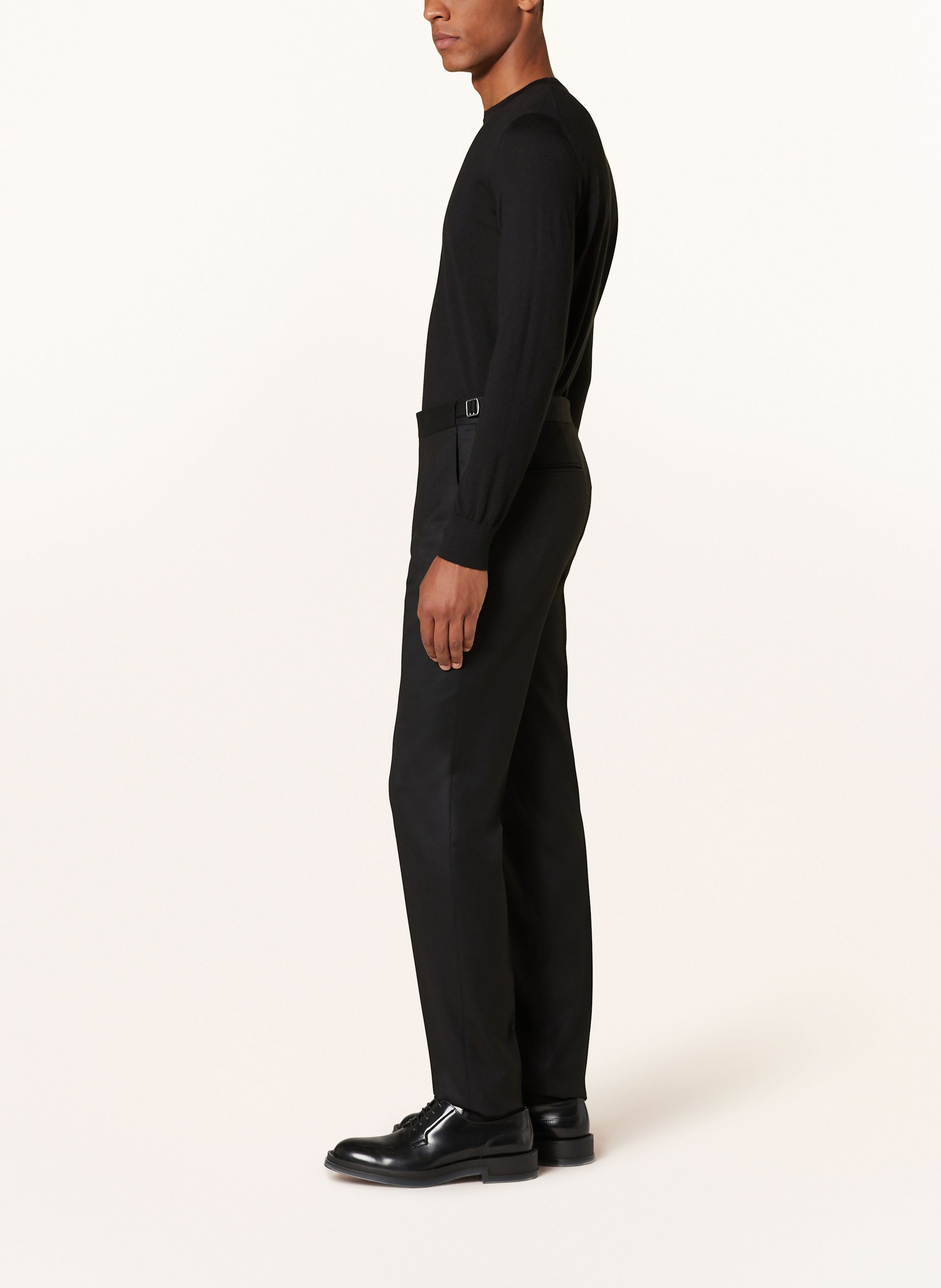 Thumbnail - Zegna Flanellhose Narrow Fit schwarz