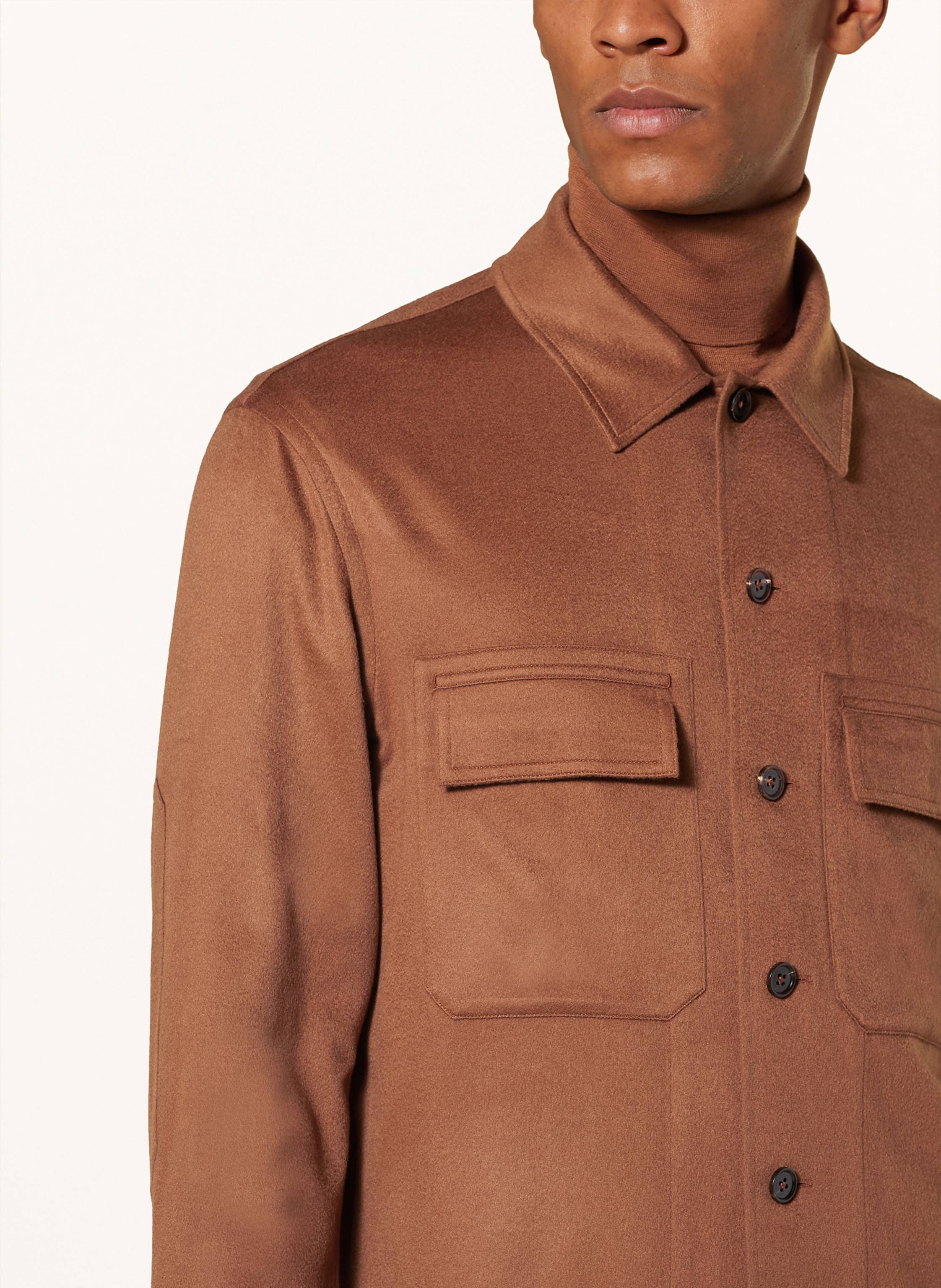 Thumbnail - Zegna Cashmere-Overjacket Alba braun