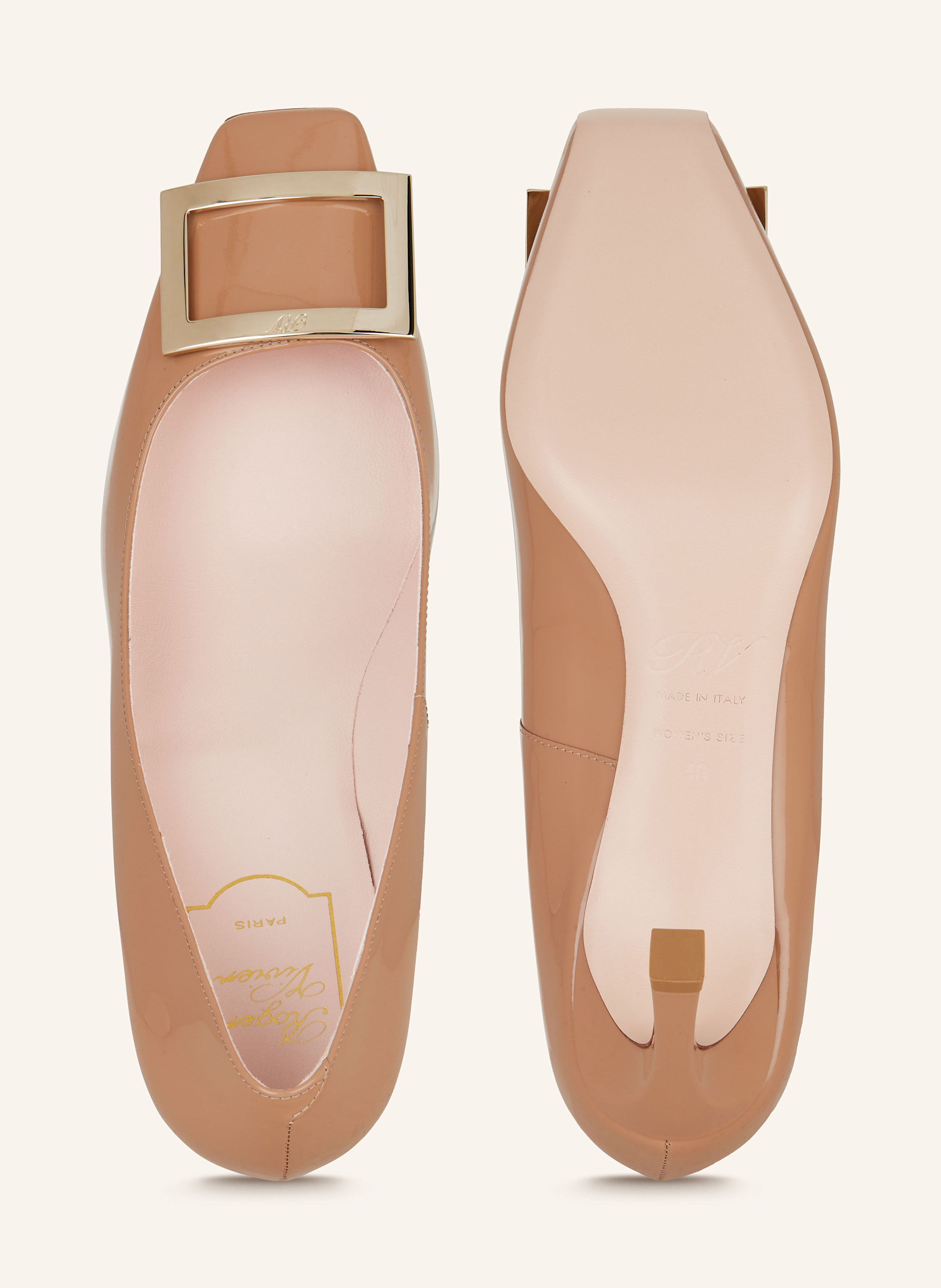 Thumbnail - Roger Vivier Lack-Pumps beige