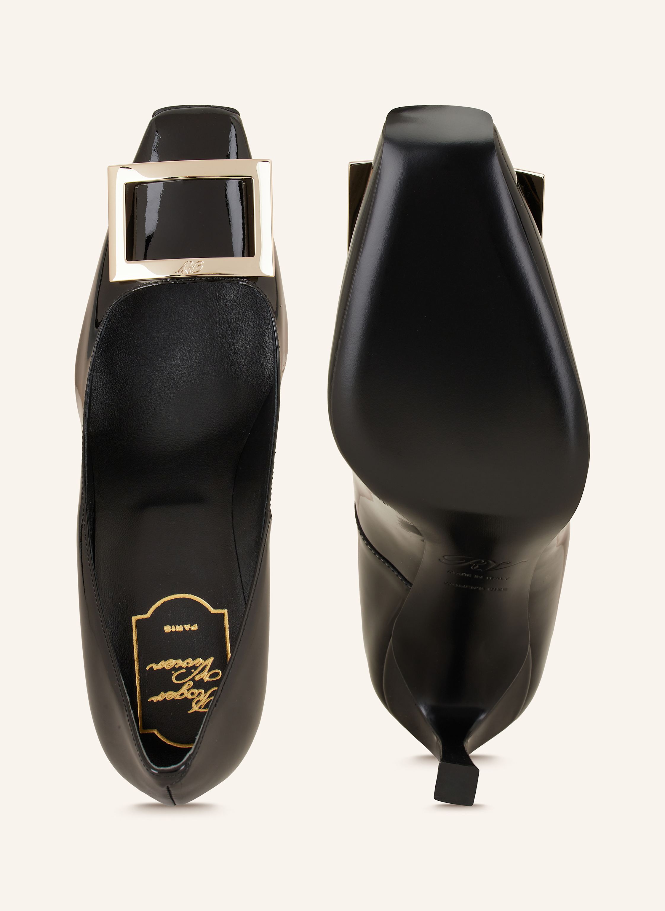 Thumbnail - Roger Vivier Lack-Pumps Trompette schwarz