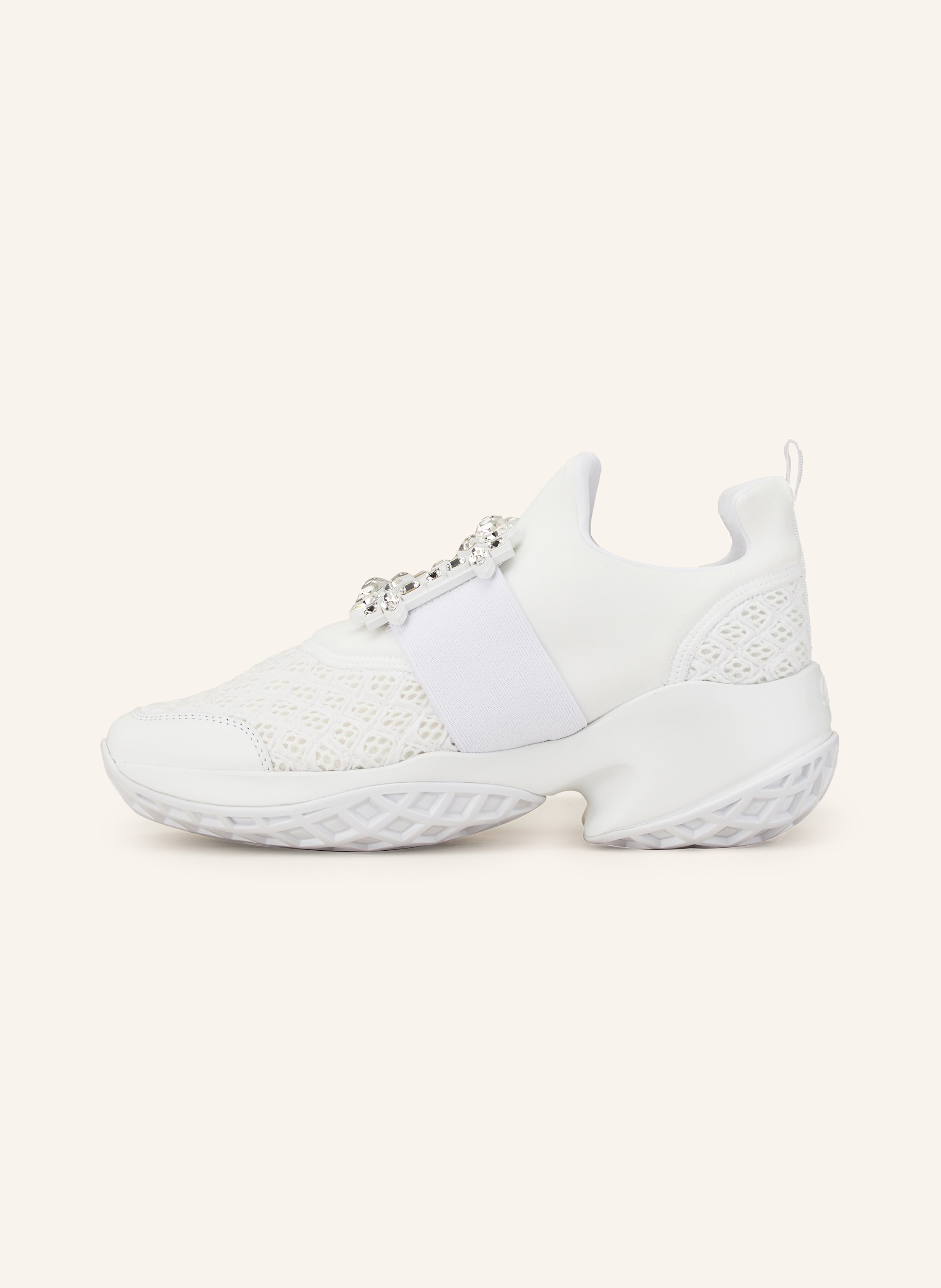 Thumbnail - Roger Vivier Sneaker Mit Schmucksteinen weiss