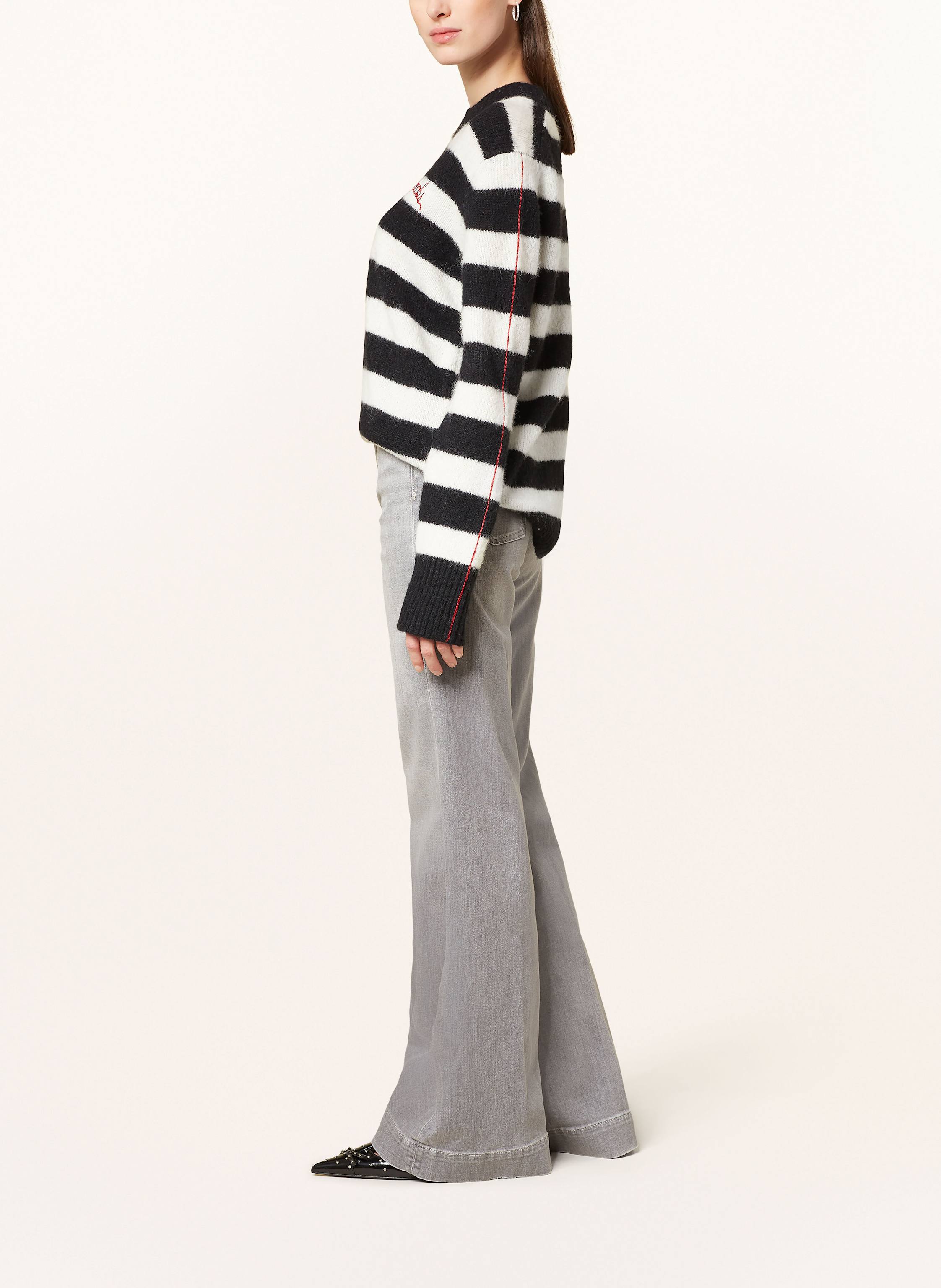 Thumbnail - 7 For All Mankind Flared Jeans Modern Dojo Phantom grau