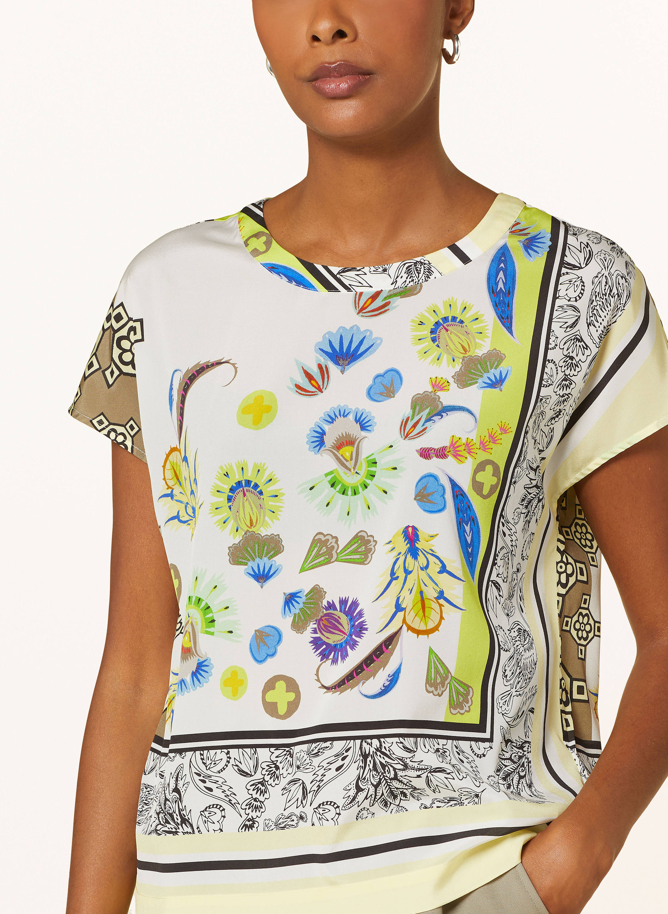 Thumbnail - Darling Harbour Blusenshirt Aus Seide gruen