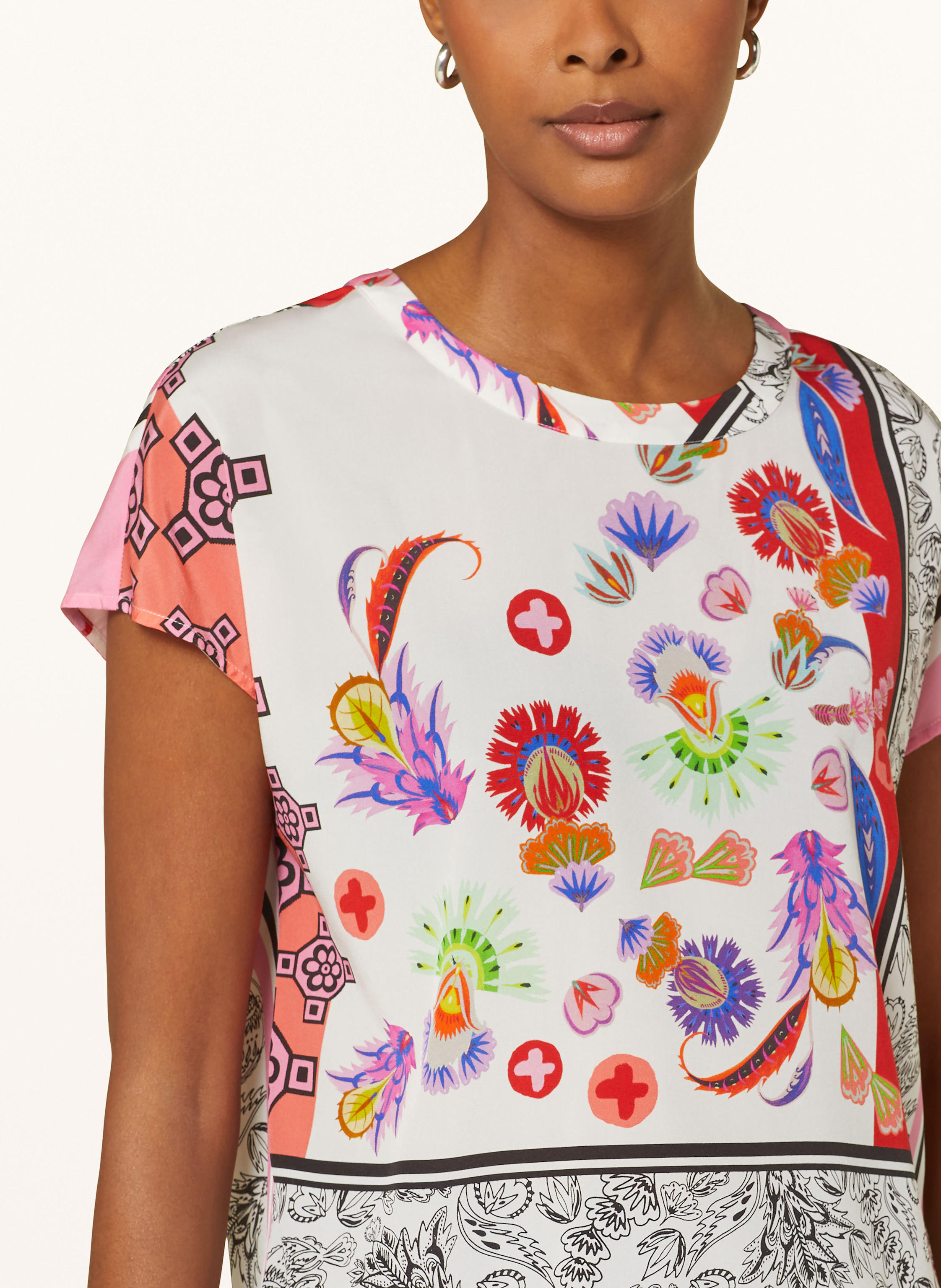 Thumbnail - Darling Harbour Blusenshirt Aus Seide pink