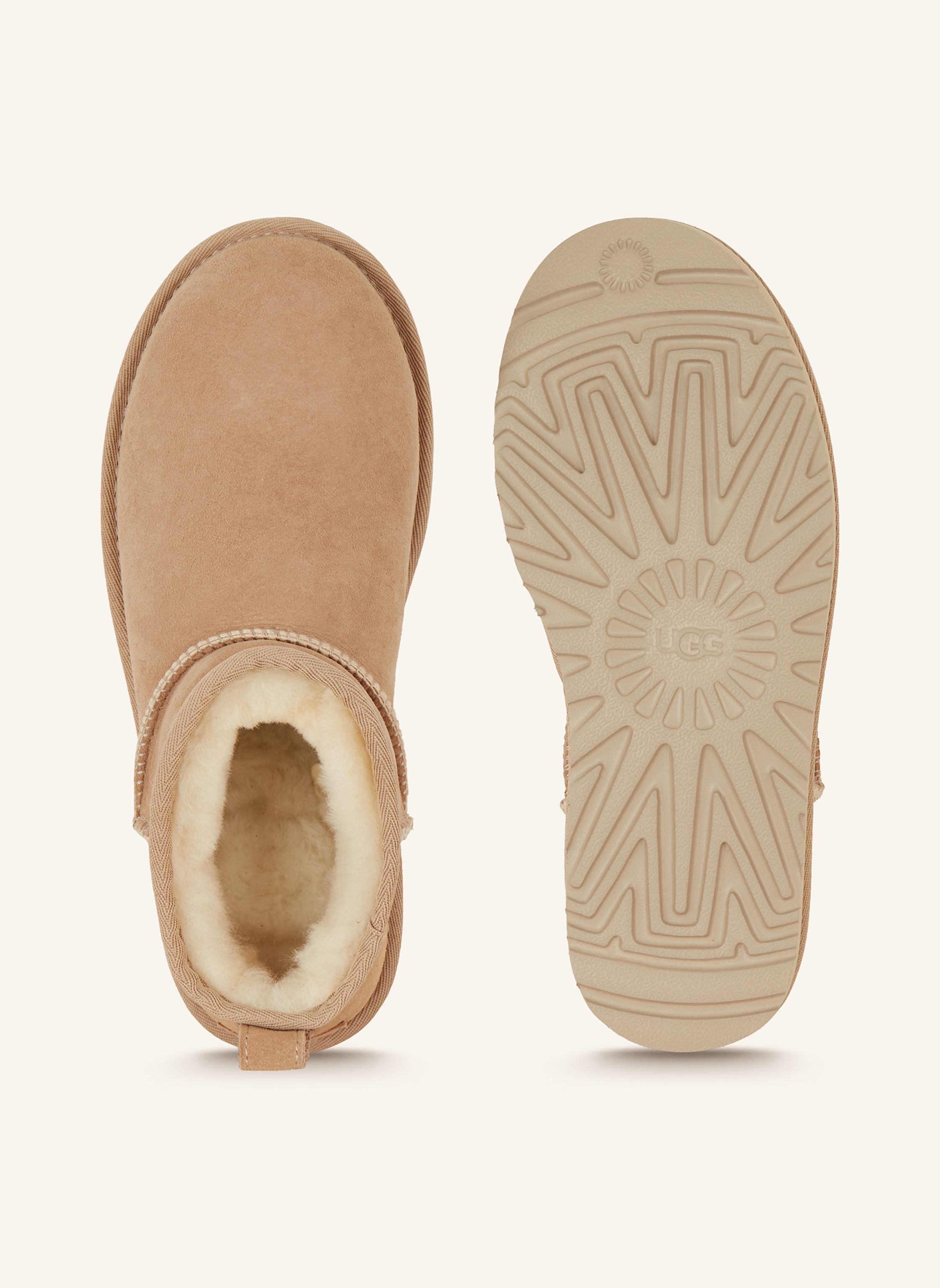 Thumbnail - Ugg Boots Classic Ultra Mini beige