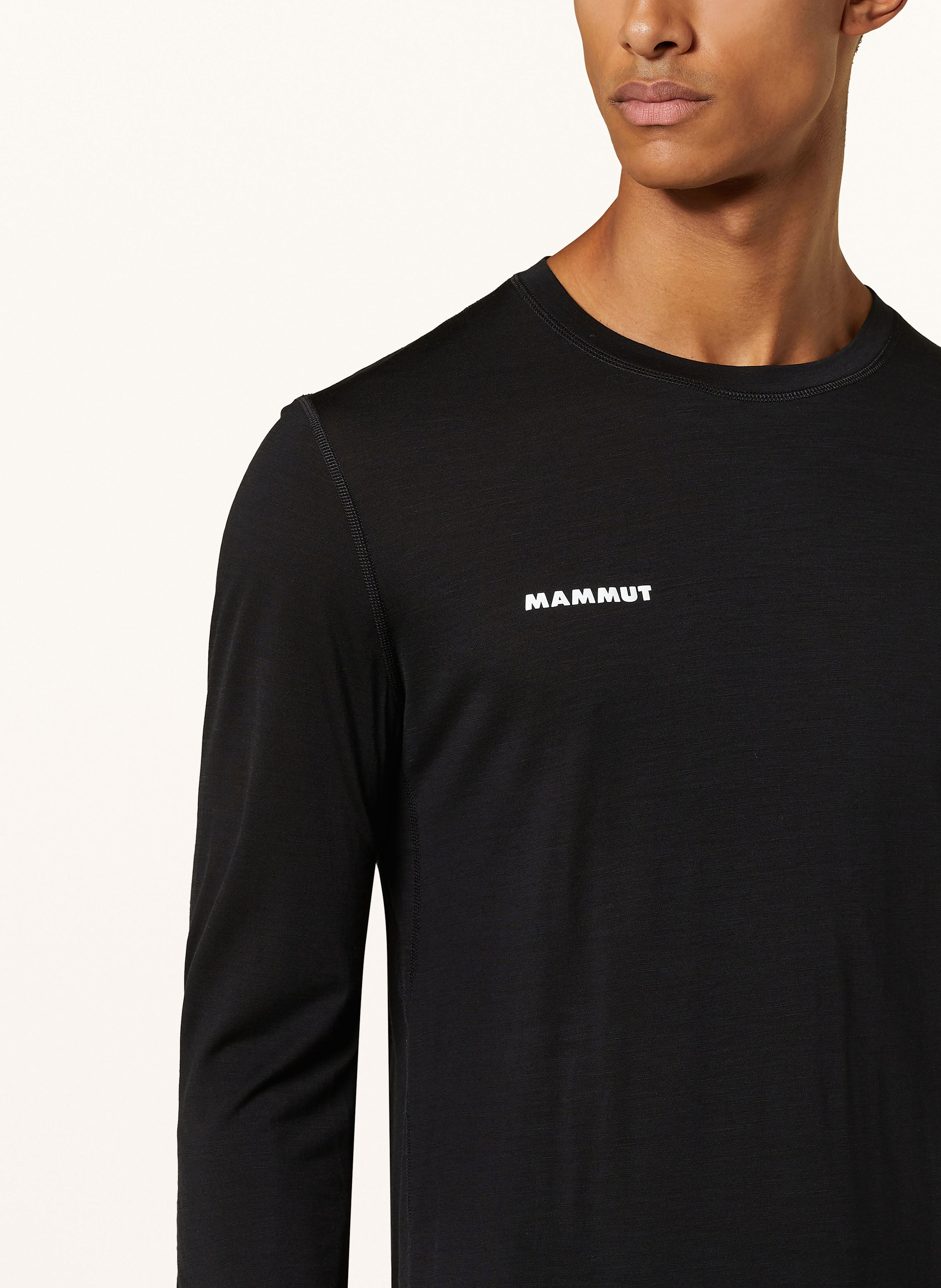 Thumbnail - Mammut Longsleeve Tree Wool Fl schwarz