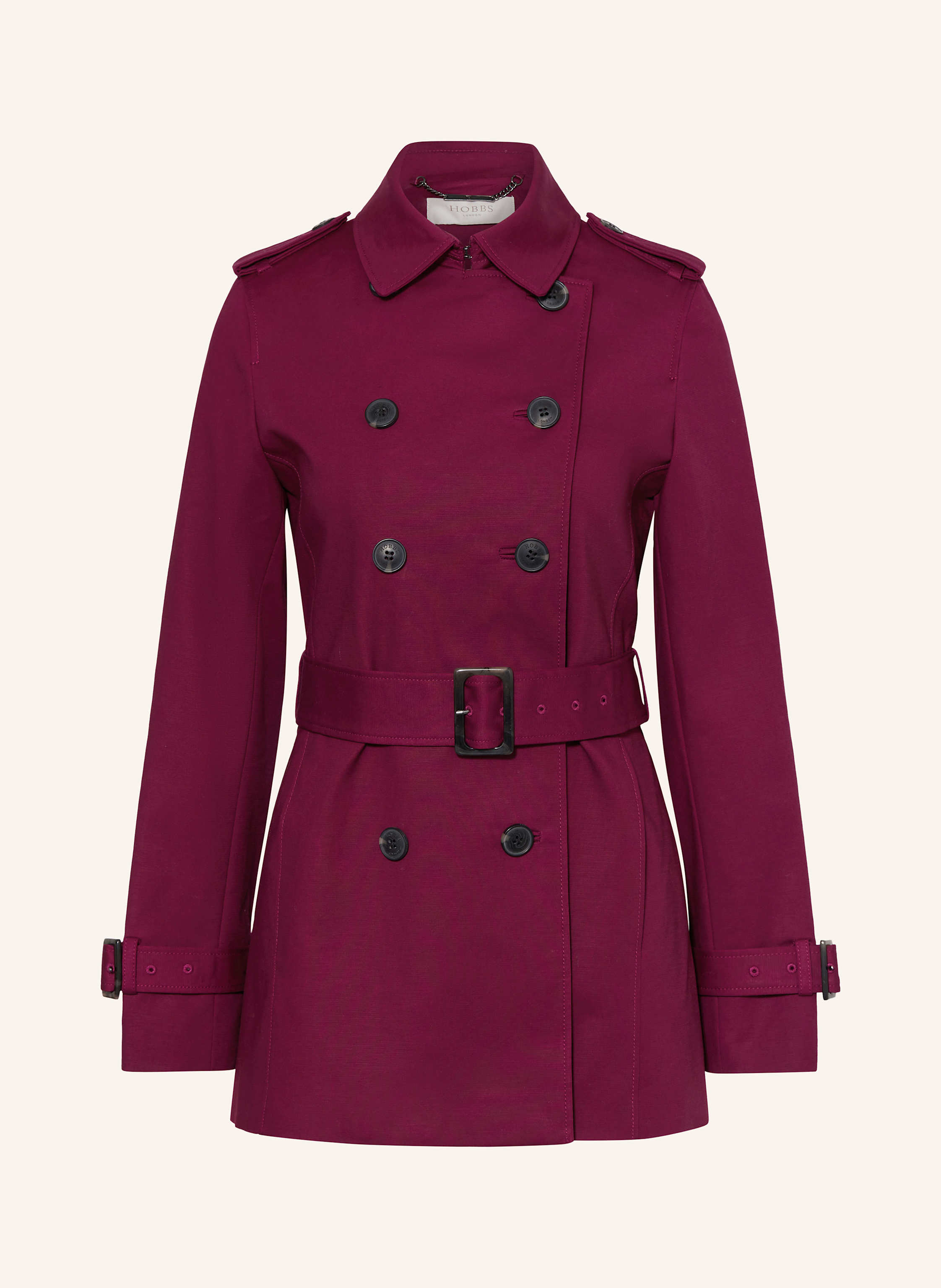 HOBBS ADALEE trench coat in fuchsia