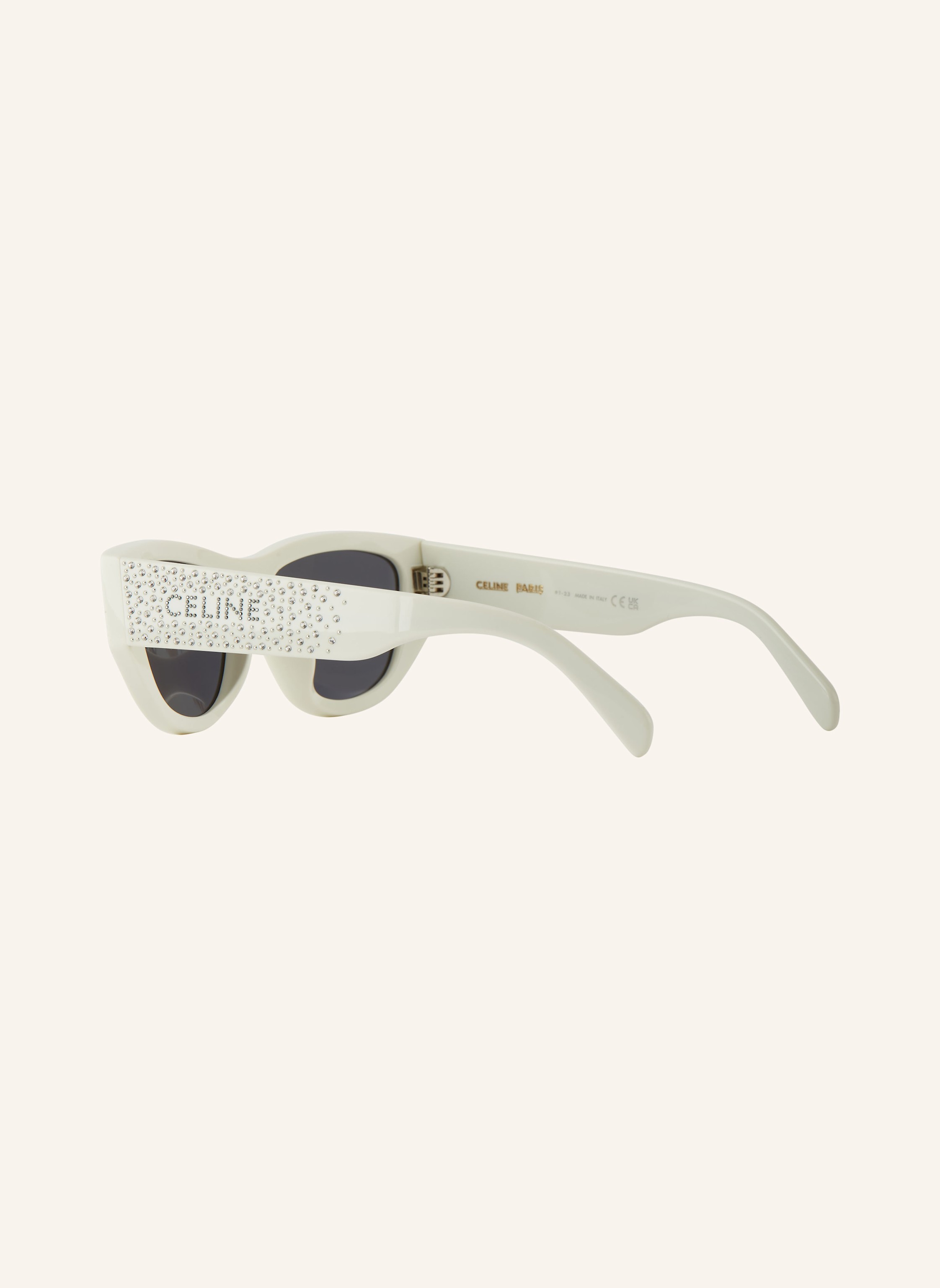 Thumbnail - Celine Sonnenbrille cl000458 Mit Schmucksteinen weiss