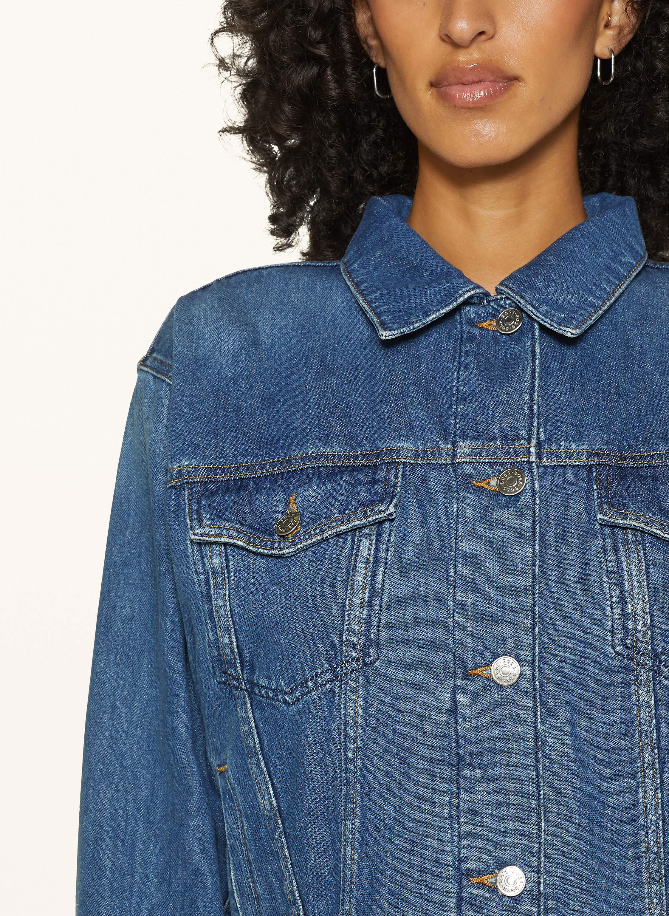 Thumbnail - Boss Jeansjacke Trucker blau