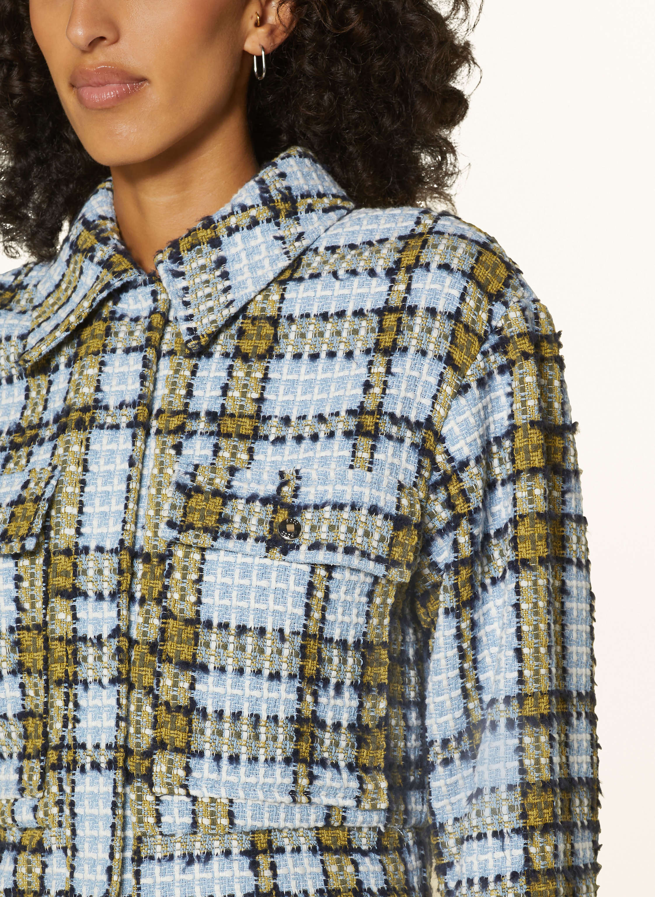 Thumbnail - Boss Kastenjacke Jatwedi Aus Bouclé blau