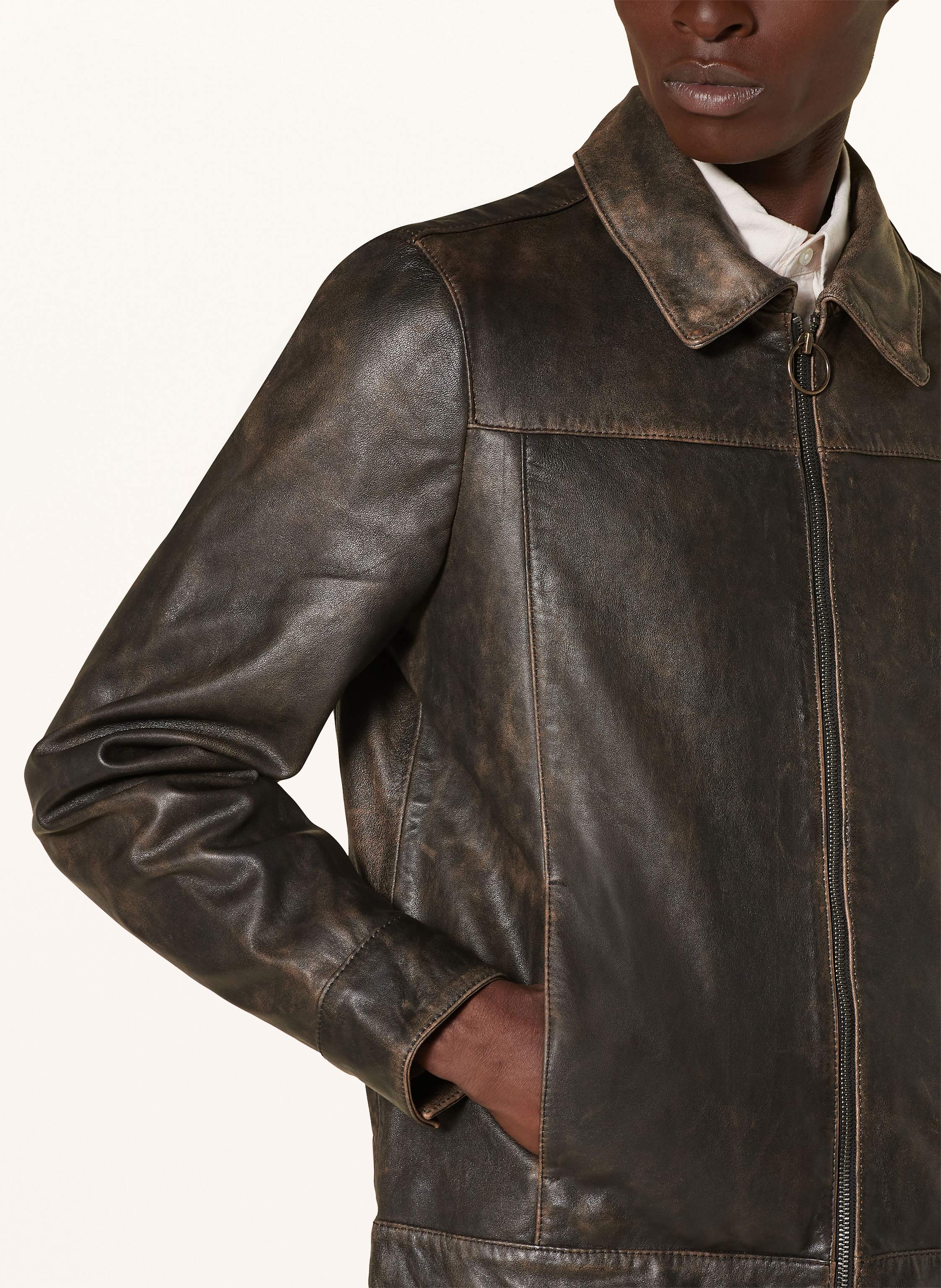 Thumbnail - Allsaints Lederjacke Alkan schwarz