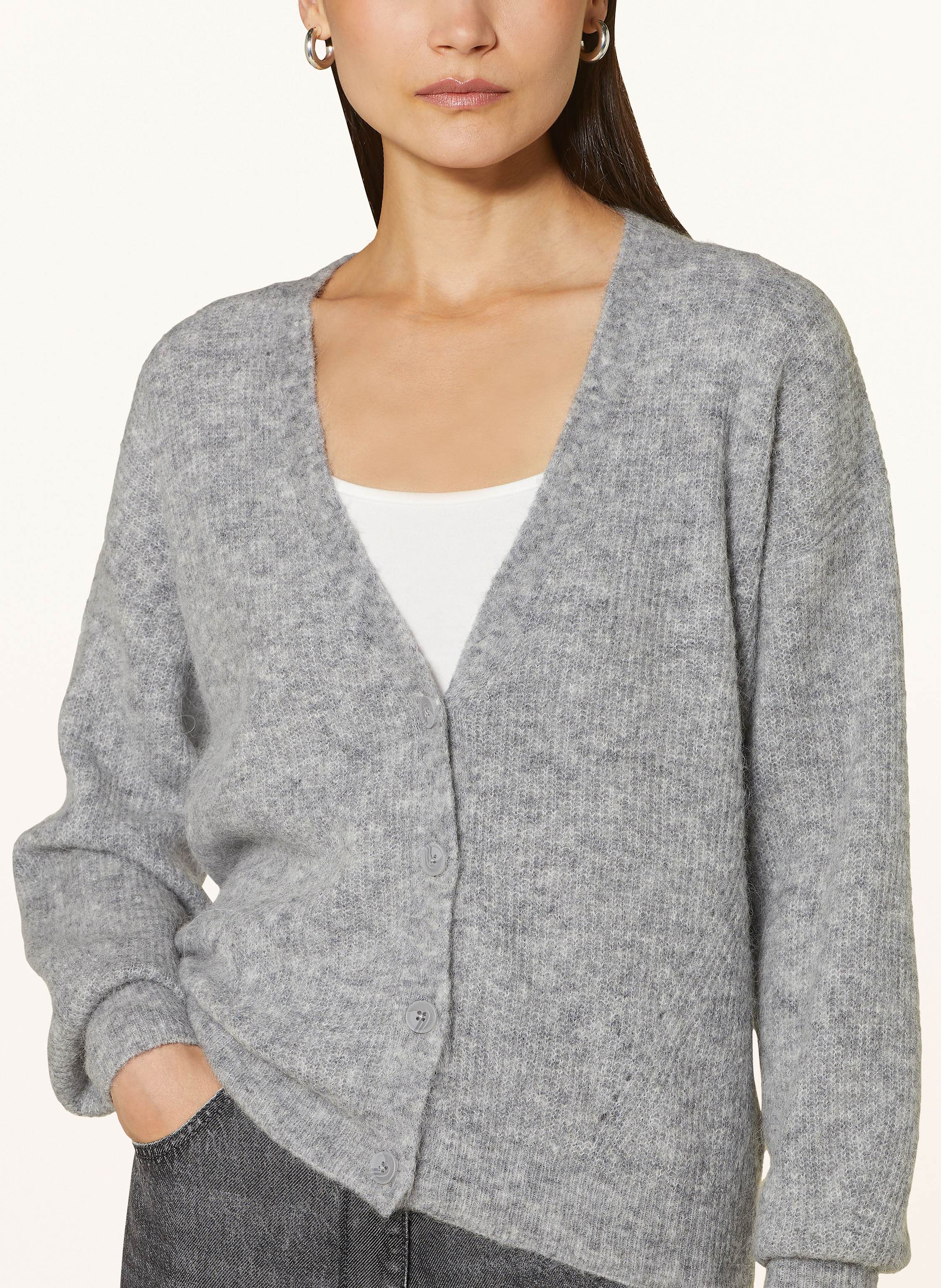 Thumbnail - Mos Mosh Oversized-Strickjacke Thora Mit Alpaka grau