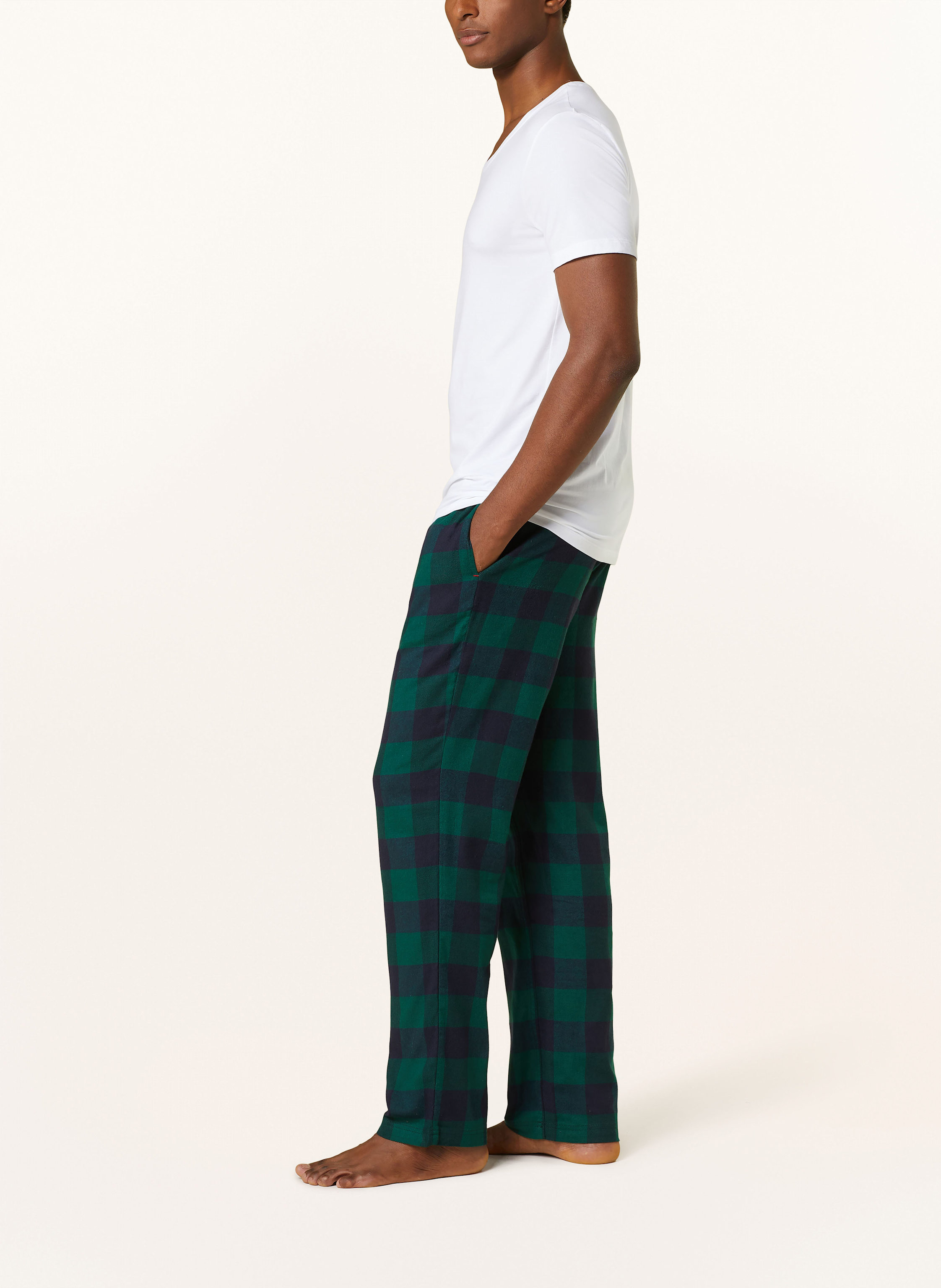 Thumbnail - Tommy Hilfiger Schlafhose Aus Flanell gruen