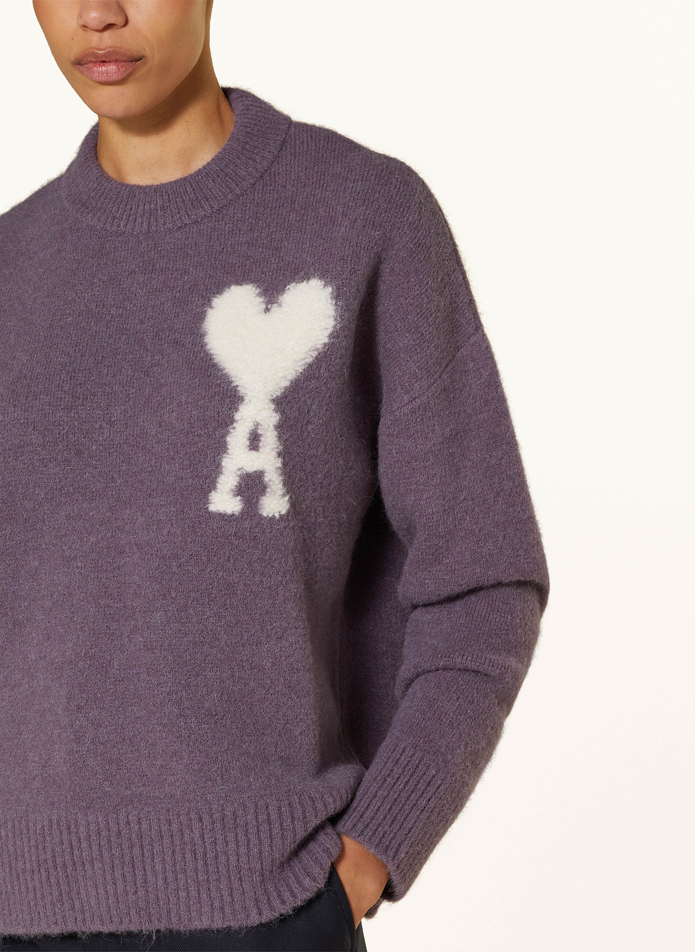 Thumbnail - Ami Paris Alpaka-Pullover lila