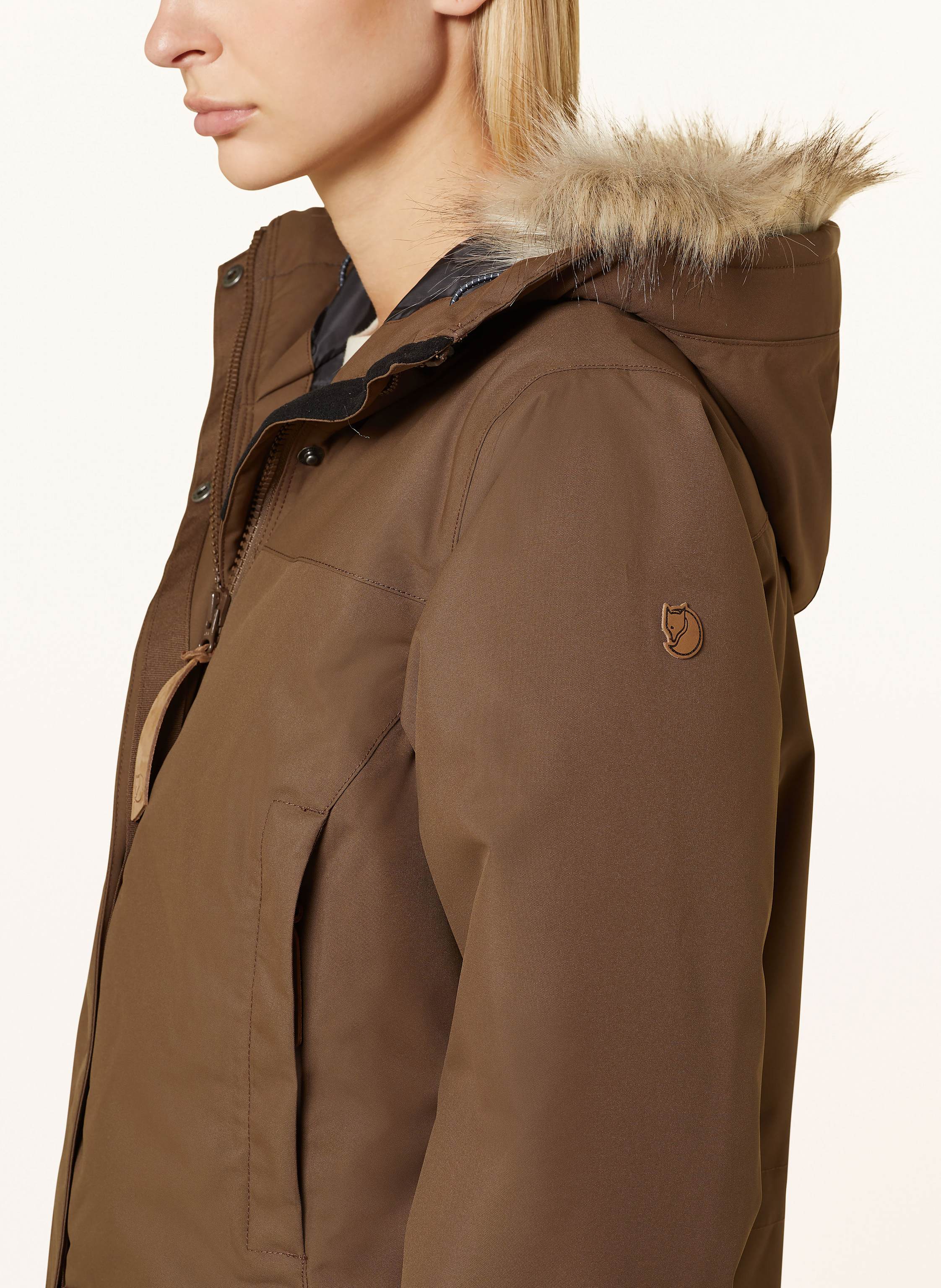 Thumbnail - Fjällräven Parka Nuuk Lite Mit Abnehmbarem Kunstpelz braun