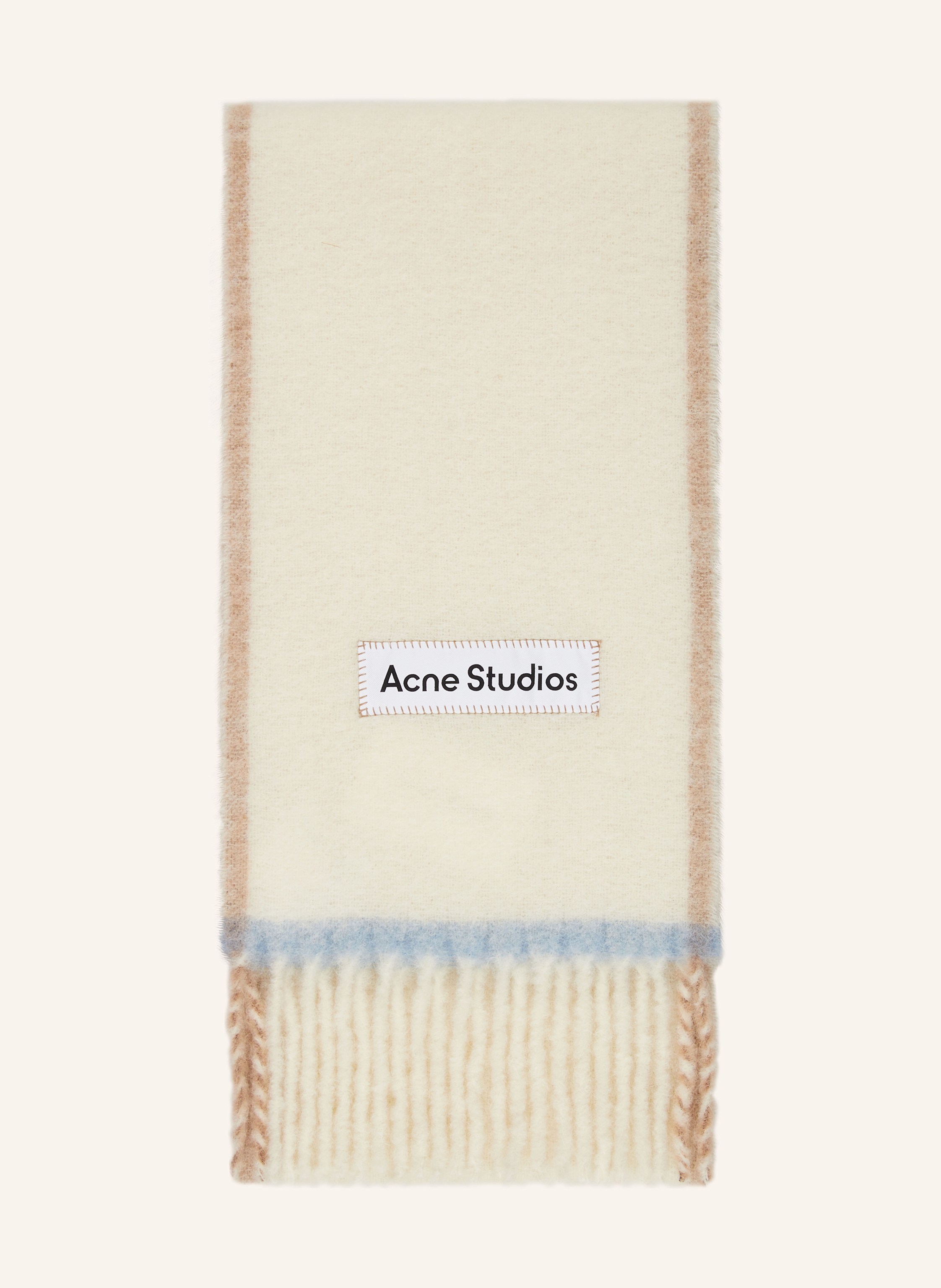 Acne Studios Acne Studios Schal Mit Alpaka weiss in ECRU / HELLBLAU / BEIGE