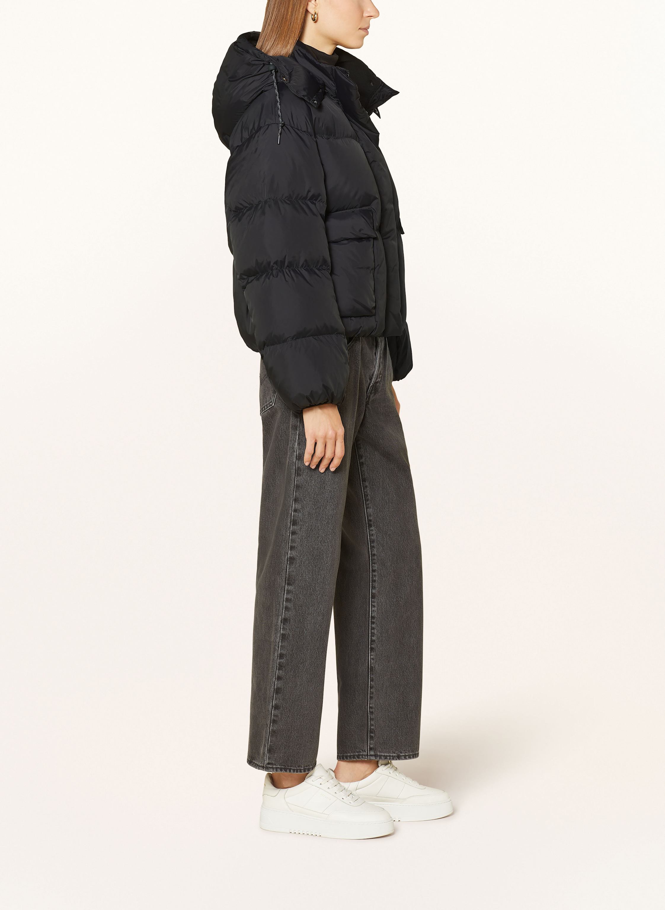 Thumbnail - Levi's® Daunenjacke Western Bubble Shorty Mit Abnehmbarer Kapuze schwarz