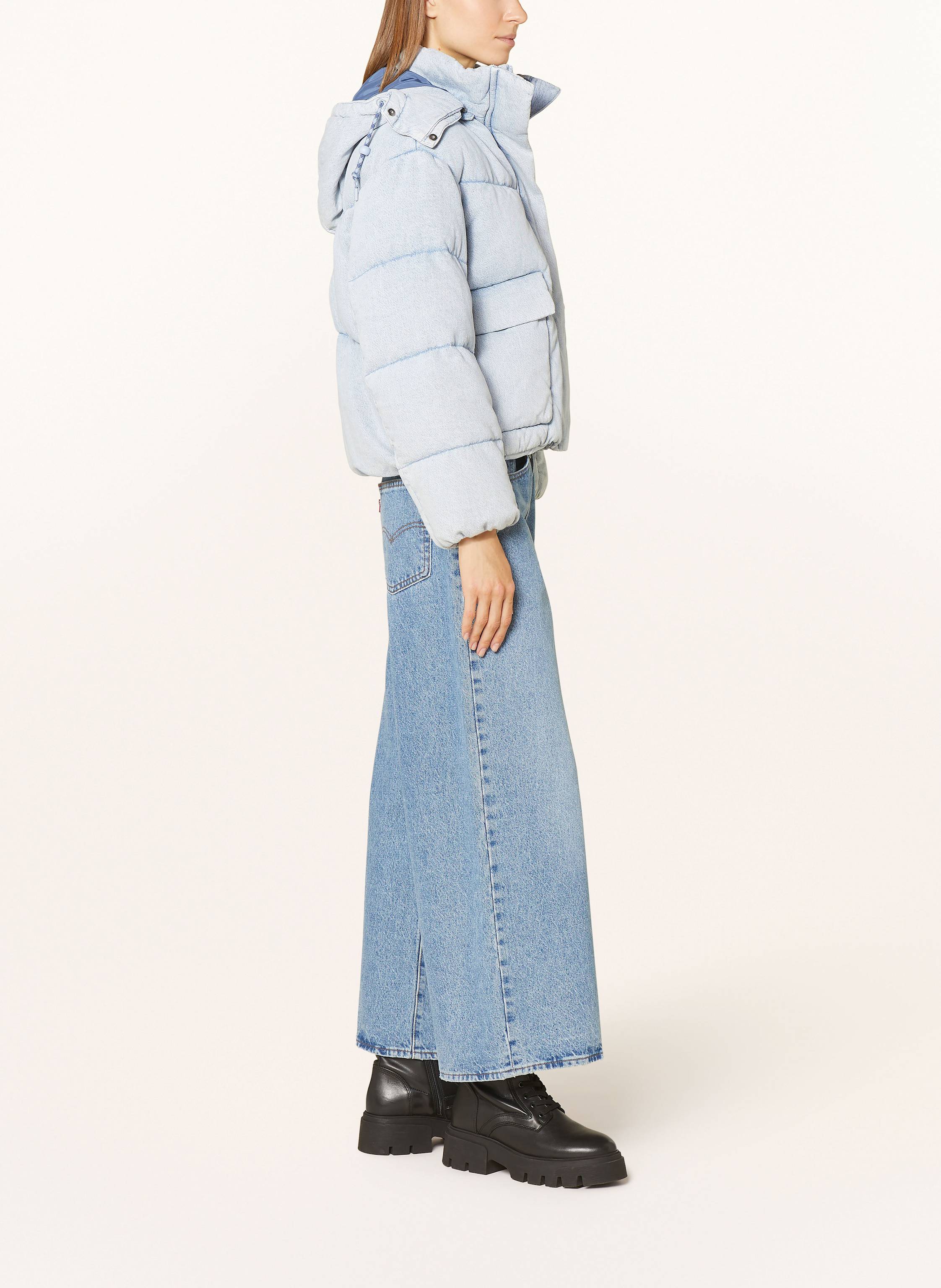 Thumbnail - Levi's® Daunenjacke Western Bubble Shorty Mit Abnehmbarer Kapuze blau
