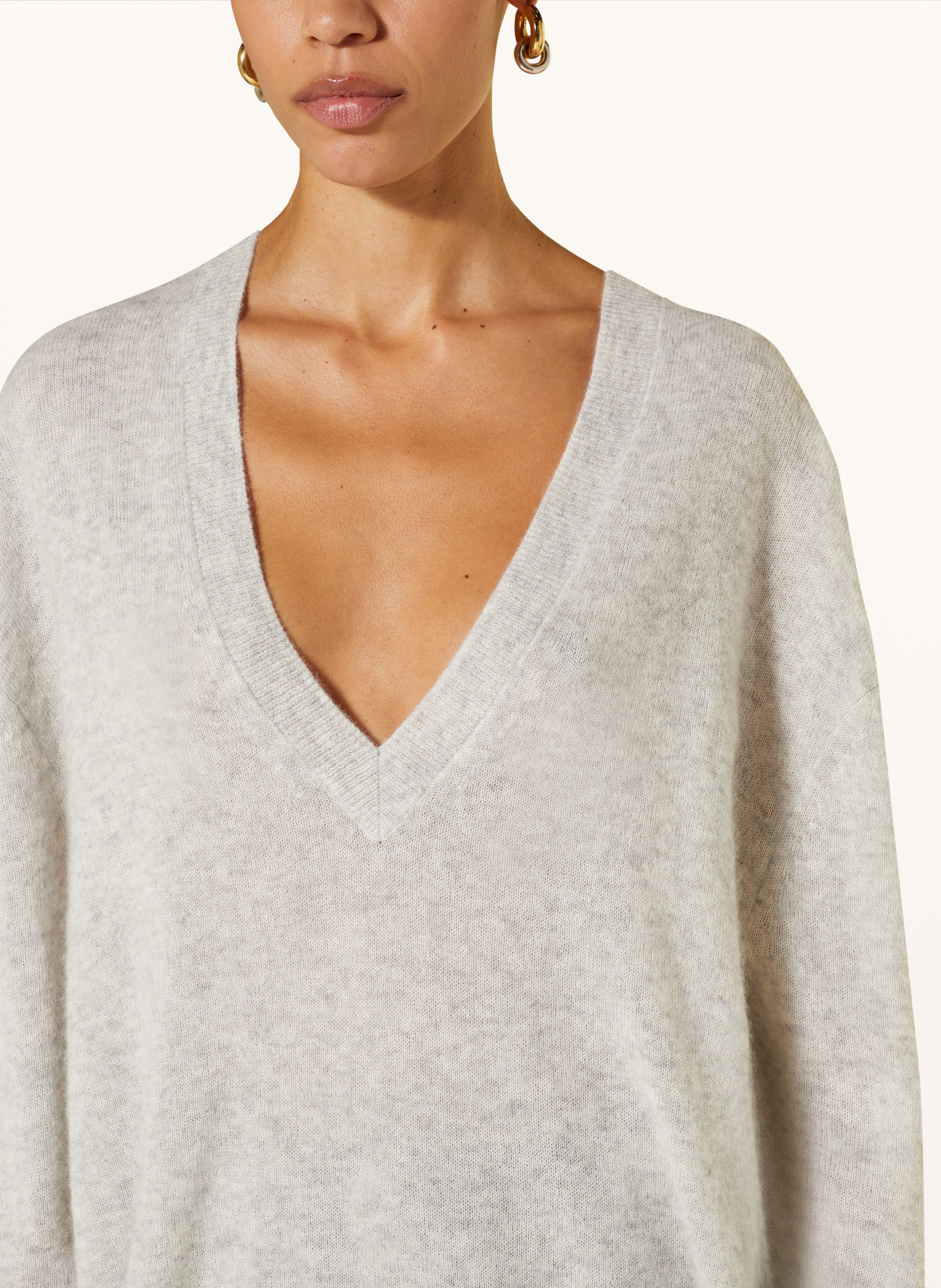 Thumbnail - Isabel Marant Oversized-Pullover Larana Mit Seide grau