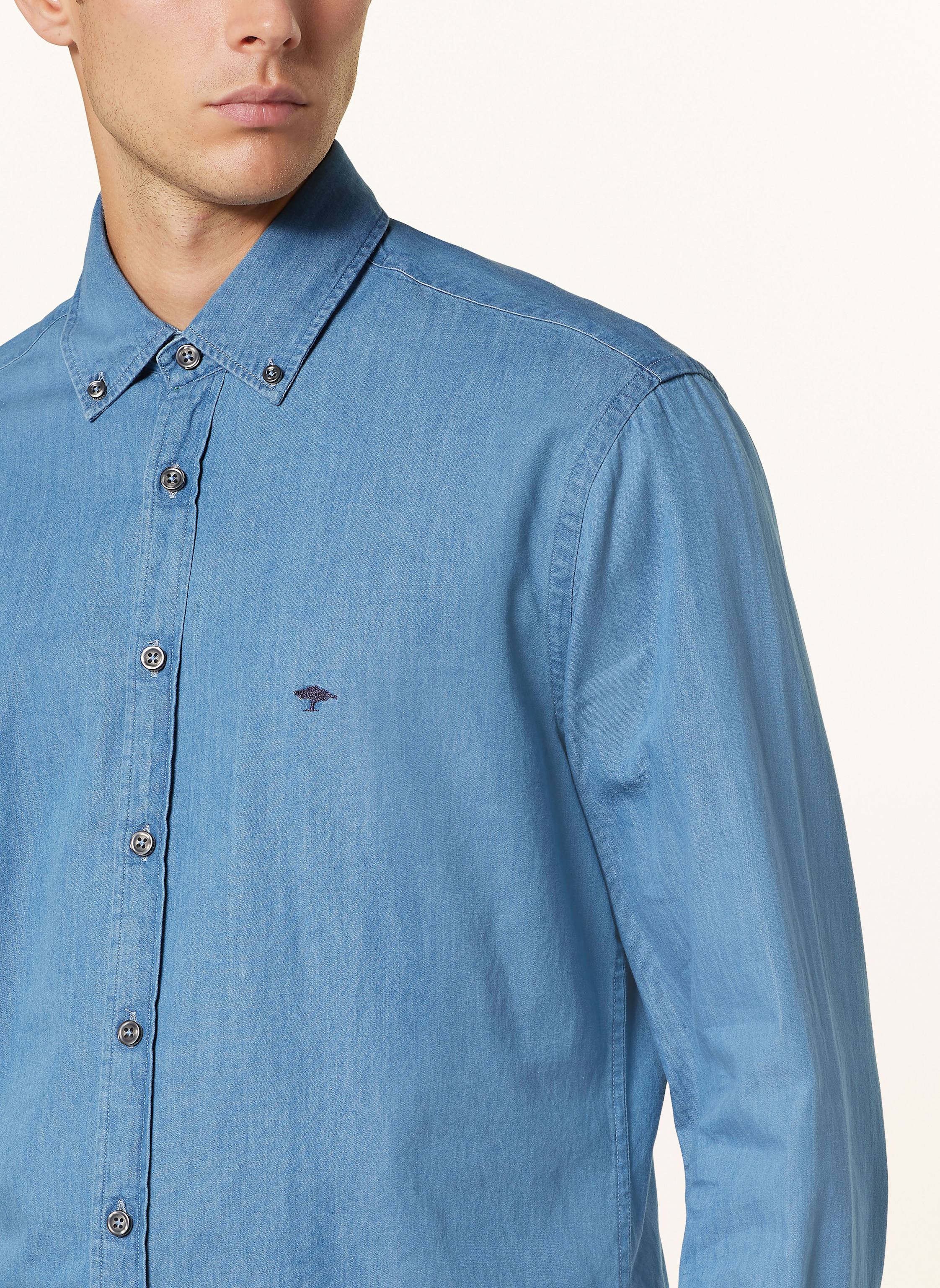 Thumbnail - Fynch-Hatton Hemd Casual Fit In Jeansoptik blau