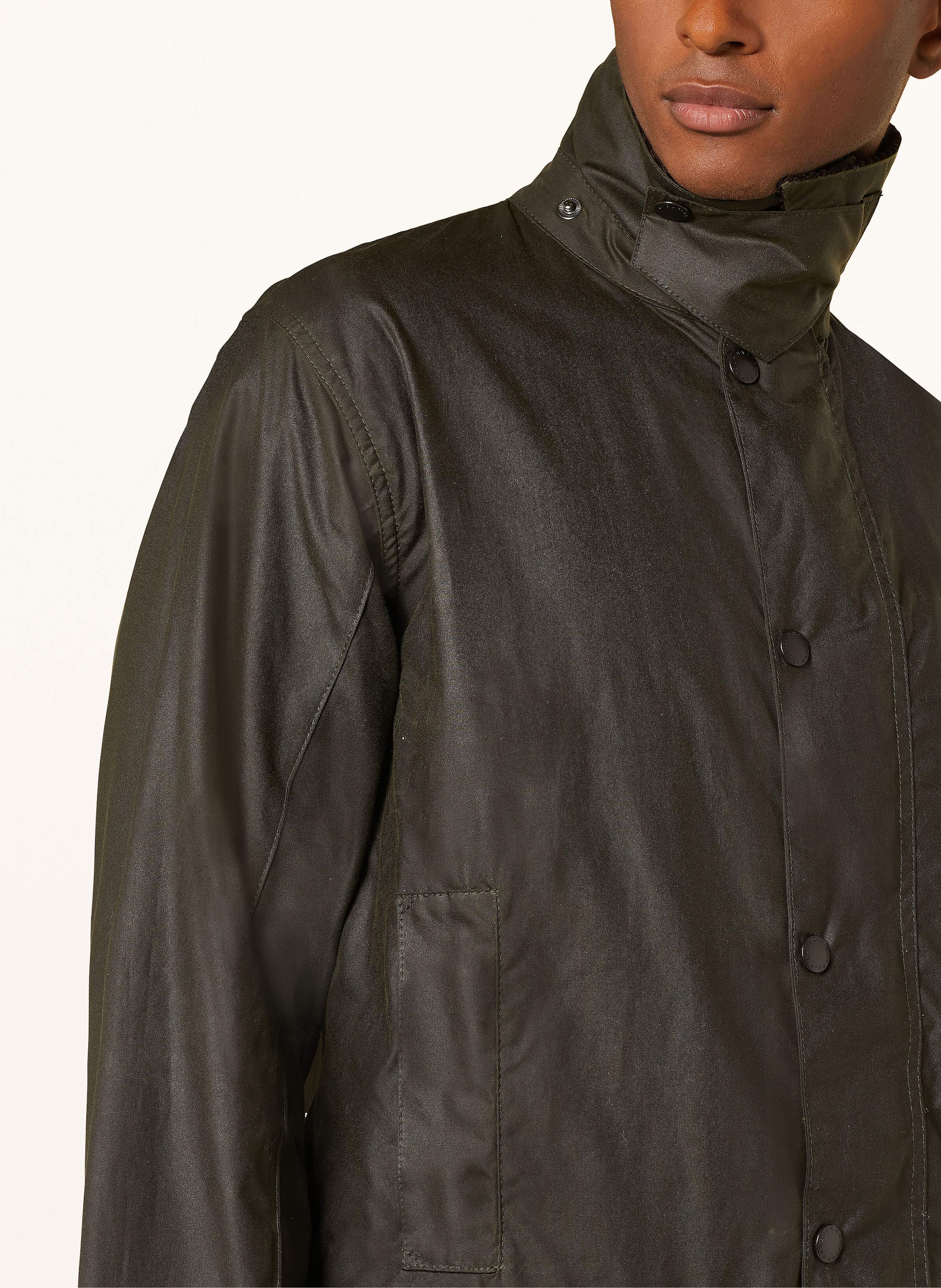 Thumbnail - Barbour Fieldjacket Border Wax gruen