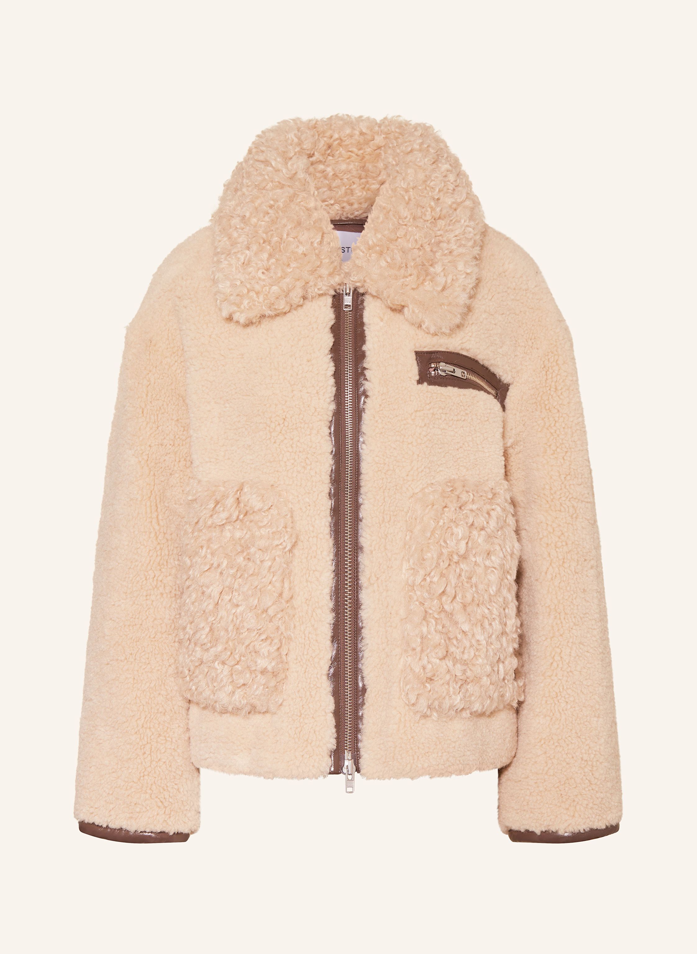★STAND STUDIO★ Dani Teddy Jacket Cream Brown 6194890639006 100161843712000_0_172769623817