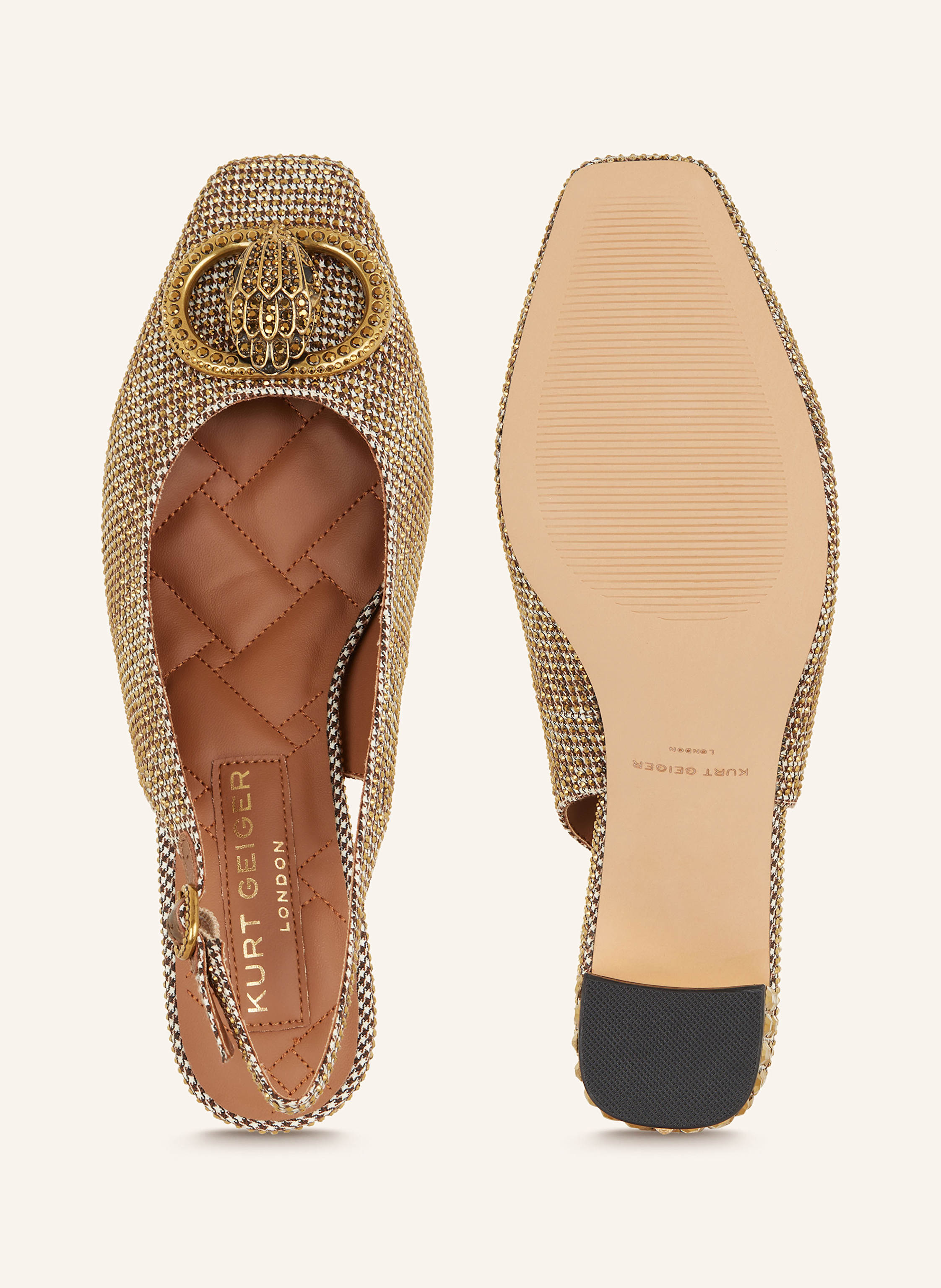 Thumbnail - Kurt Geiger Slingpumps Mit Schmucksteinen beige